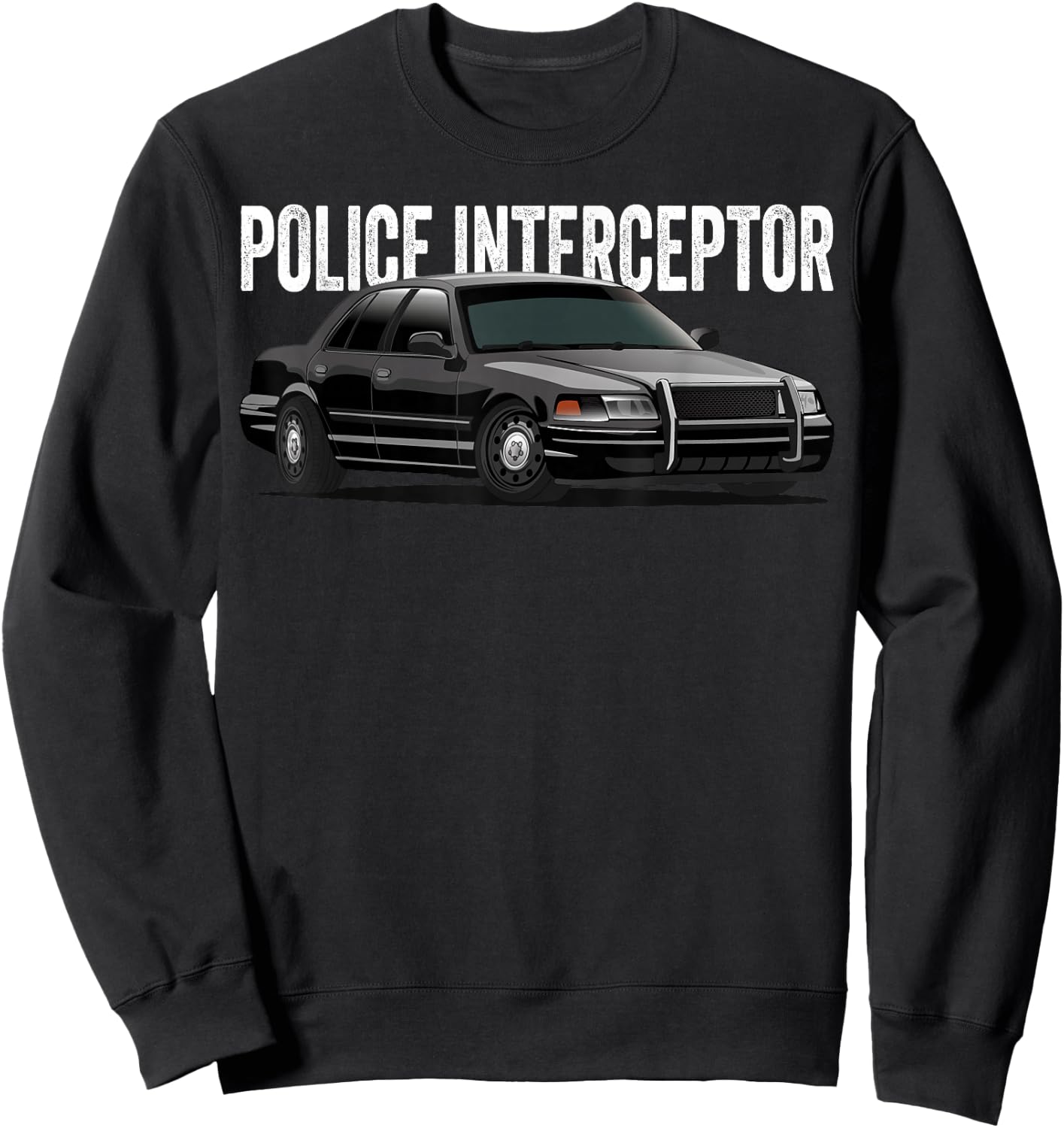 Police Interceptor Crown Vic Patrol Auto Sweatshirt - Sweatshirt | Black