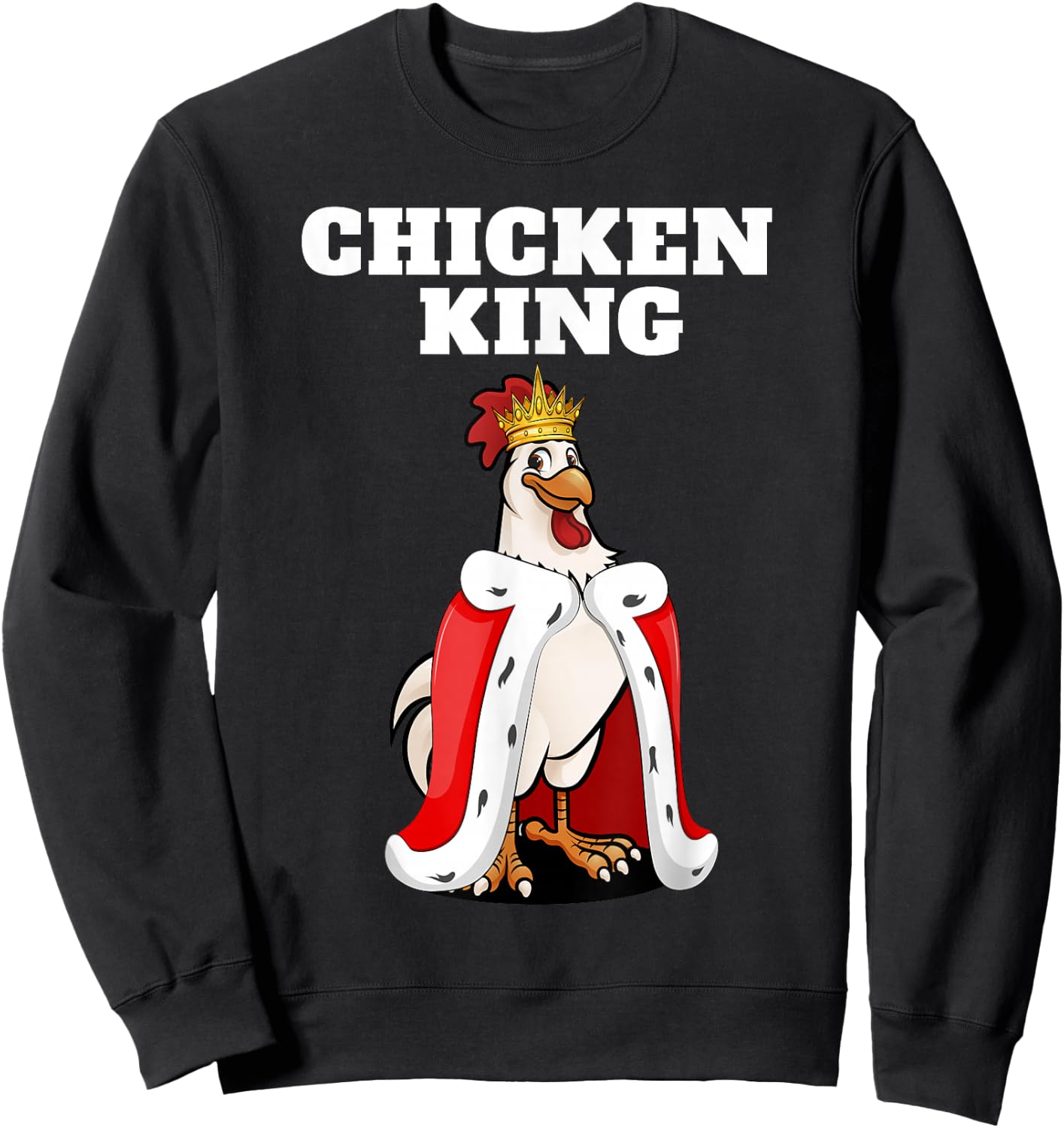 Chicken King Herren-Hemd für Hühnerliebhaber, Haustier-Huhn Sweatshirt - Sweatshirt | Black