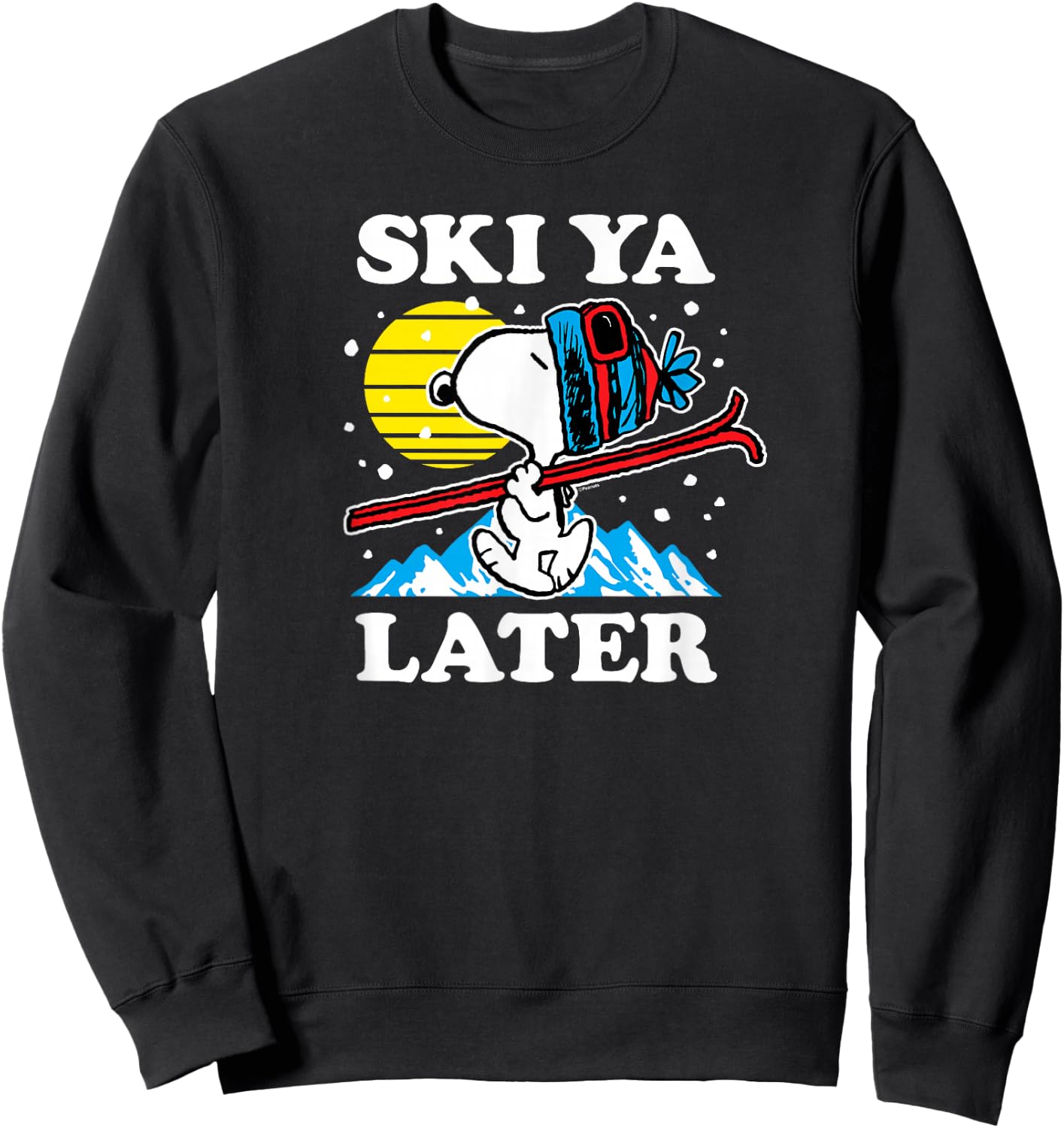 Peanuts - Snoopy Ski Ya Later , black Sweatshirt - Sweatshirt | Black