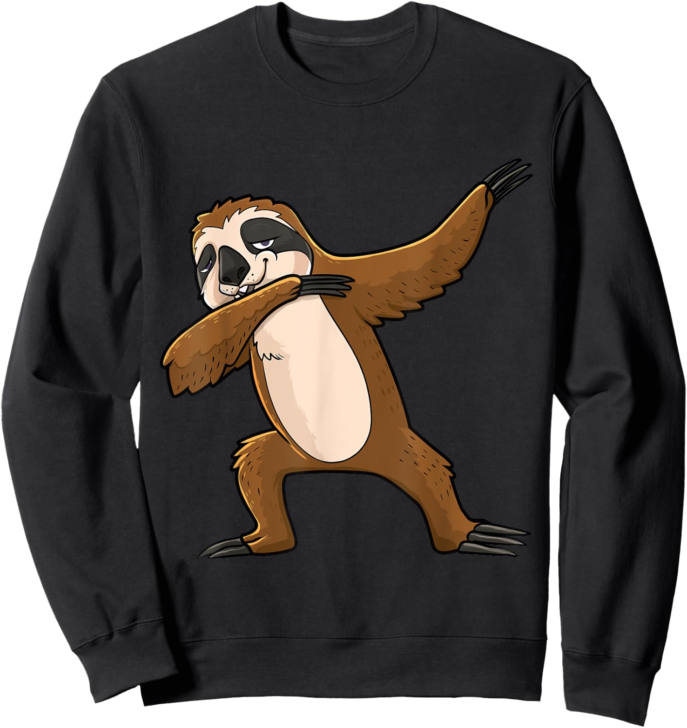 Dabbing Sloth Lazy Animal Lover Men Women Kids Sweatshirt - Sweatshirt | Black