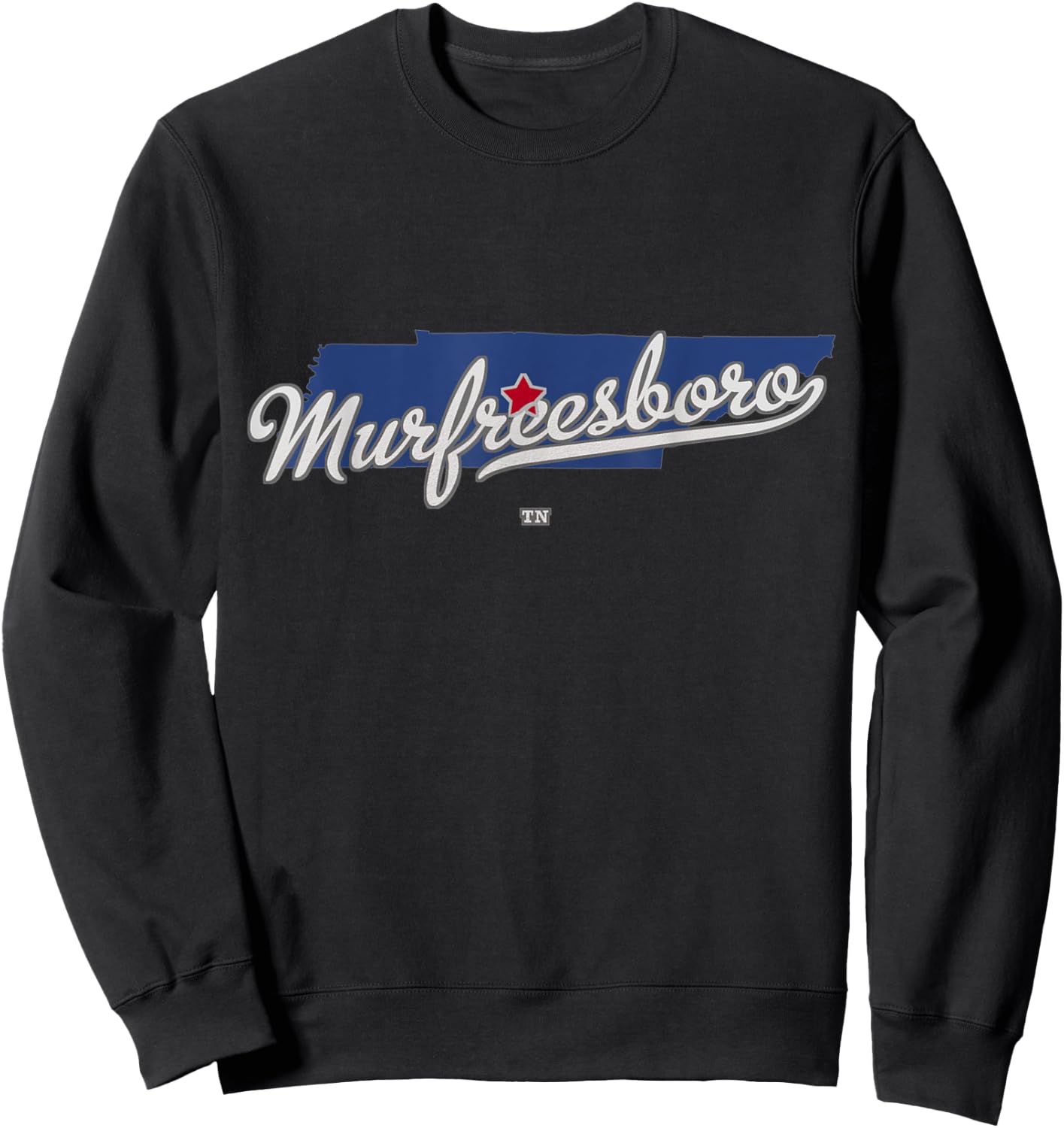 Murfreesboro Tennessee TN Map Sweatshirt - Sweatshirt | Black