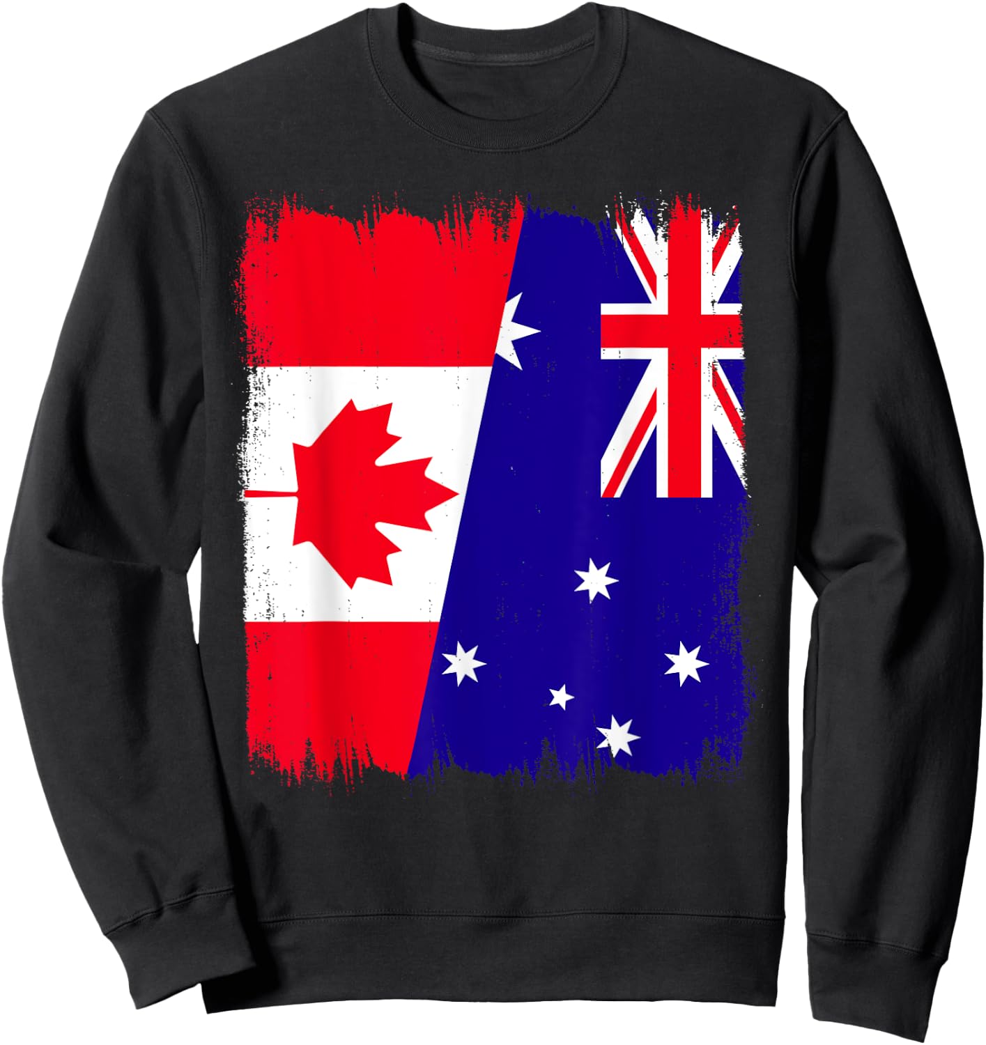 Canada Australia Half Flag Canadian Australian Roots Sweatshirt - Sweatshirt | Black