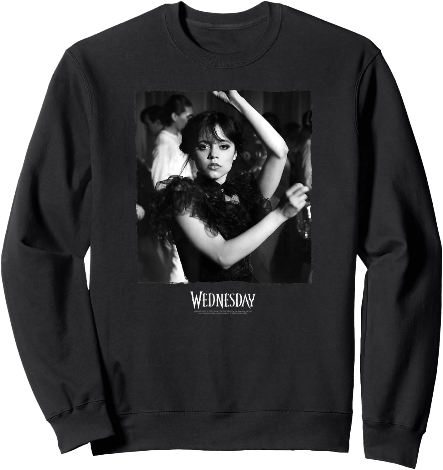 Wednesday Dark Dancing Queen Wednesday Photoreal & Logo V2 , black Sweatshirt - Sweatshirt | Black