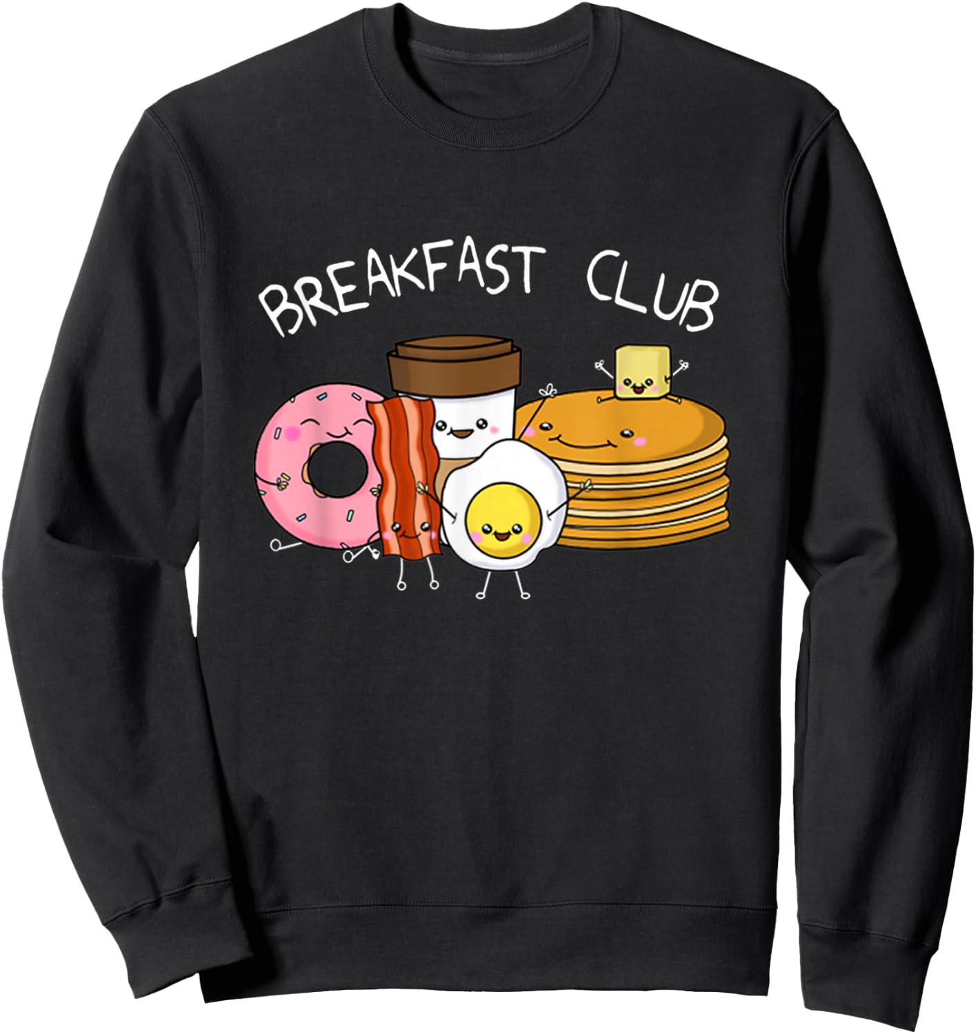 Breakfast Club Cute Kawaii Parody Shirt Sweatshirt - Sweatshirt | Black