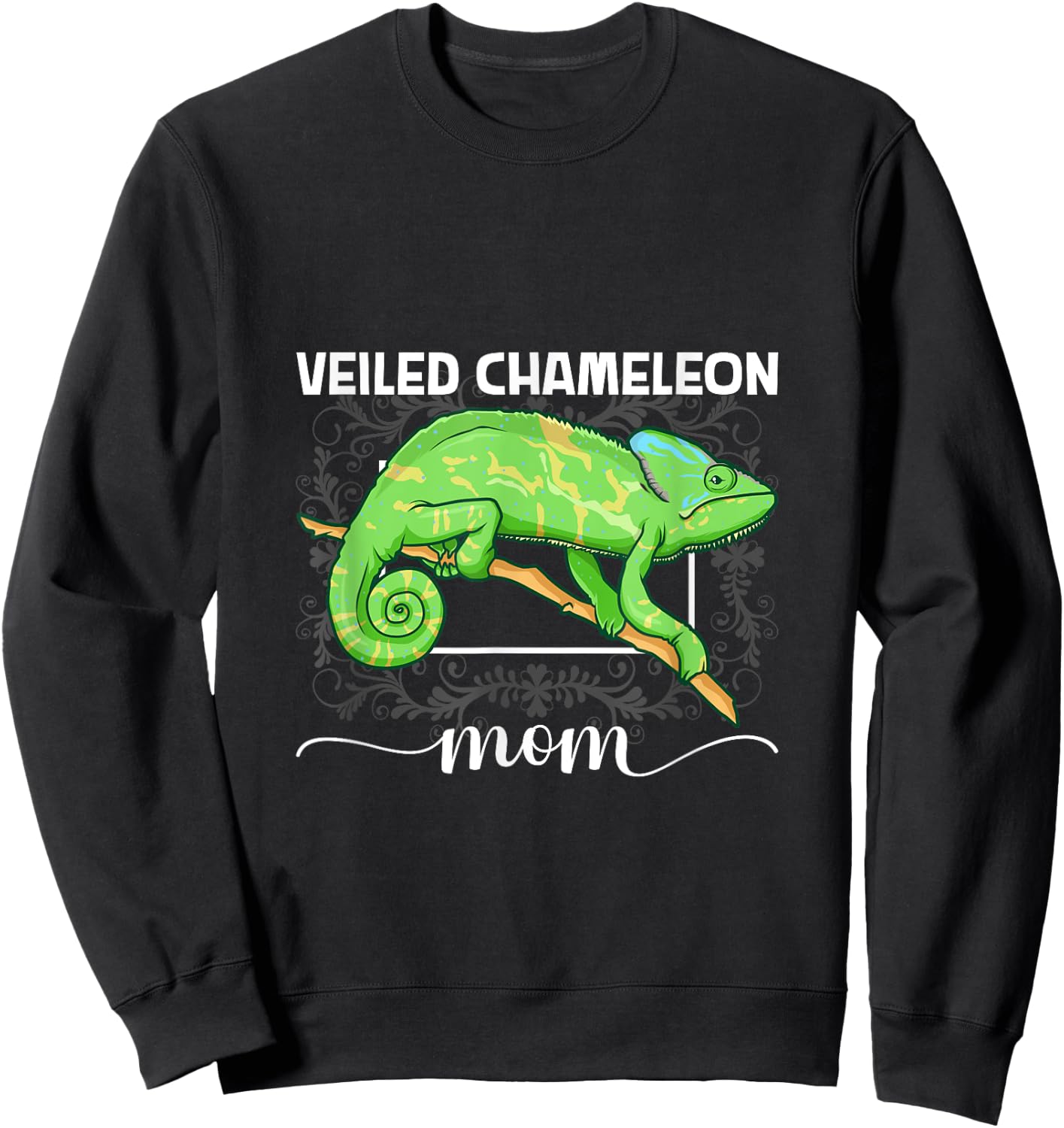 Veiled Chameleon Mom Sweatshirt - Sweatshirt | Black