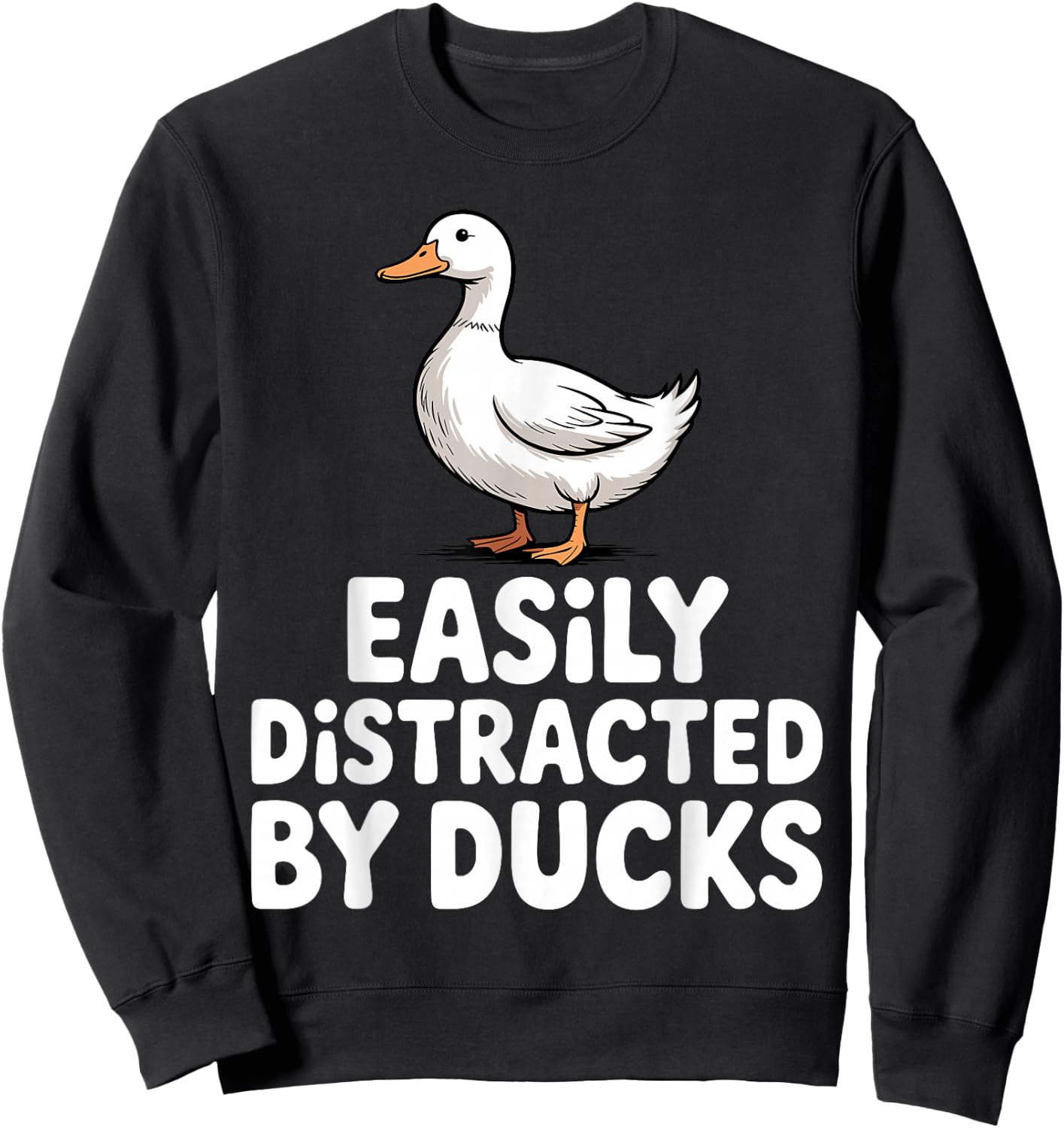 Cool Rubber Duck Design Women Kids Duck Lover Sweatshirt - Sweatshirt | Black