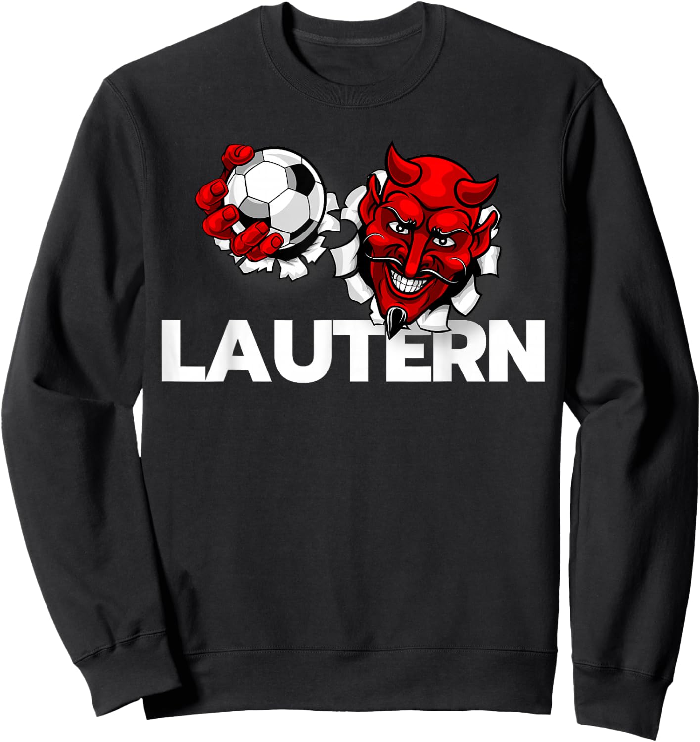 Football Lautern Verein Kaiserslautern Lautre Stadt Pfalz , black Sweatshirt - Sweatshirt | Black