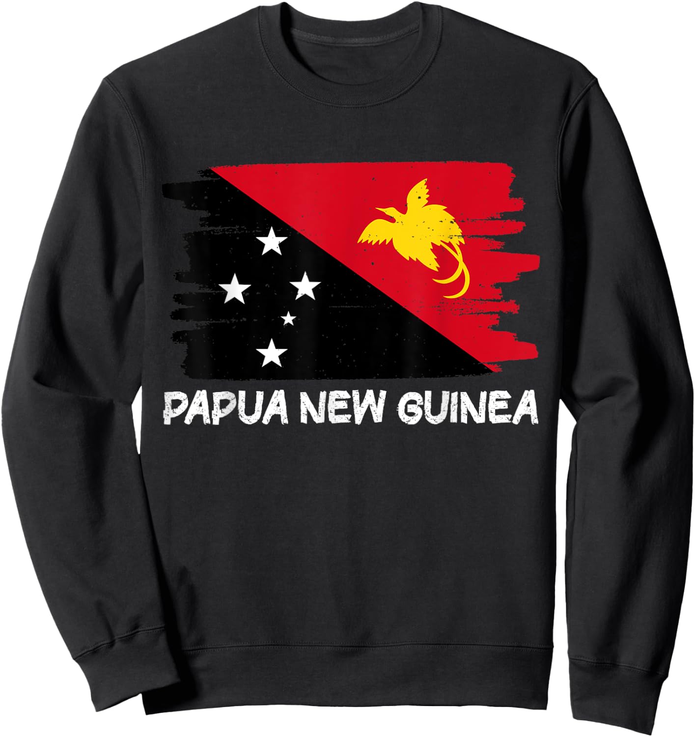 Papua New Guinea Flag Sweatshirt - Sweatshirt | Black