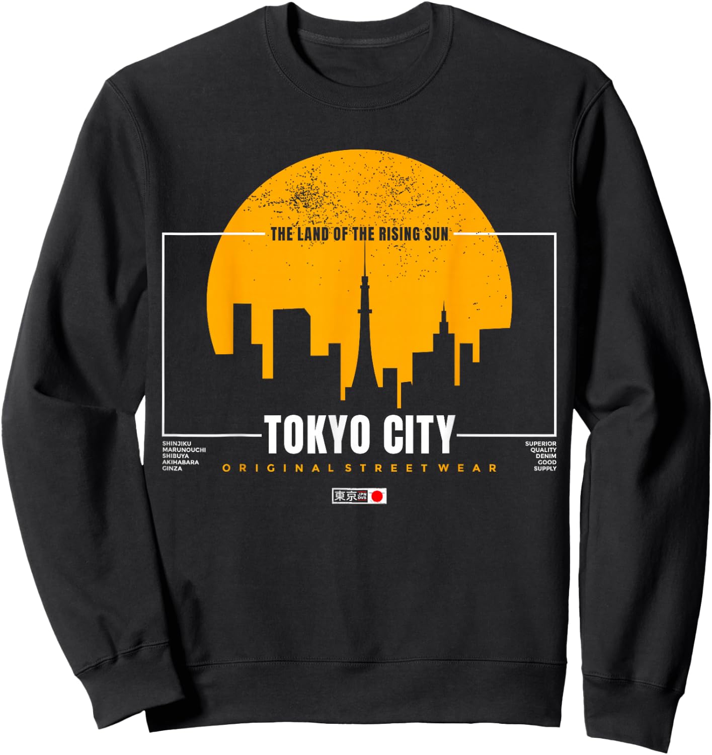 The Land Of The Rising Sun Tokyo City Sweatshirt - Sweatshirt | Black