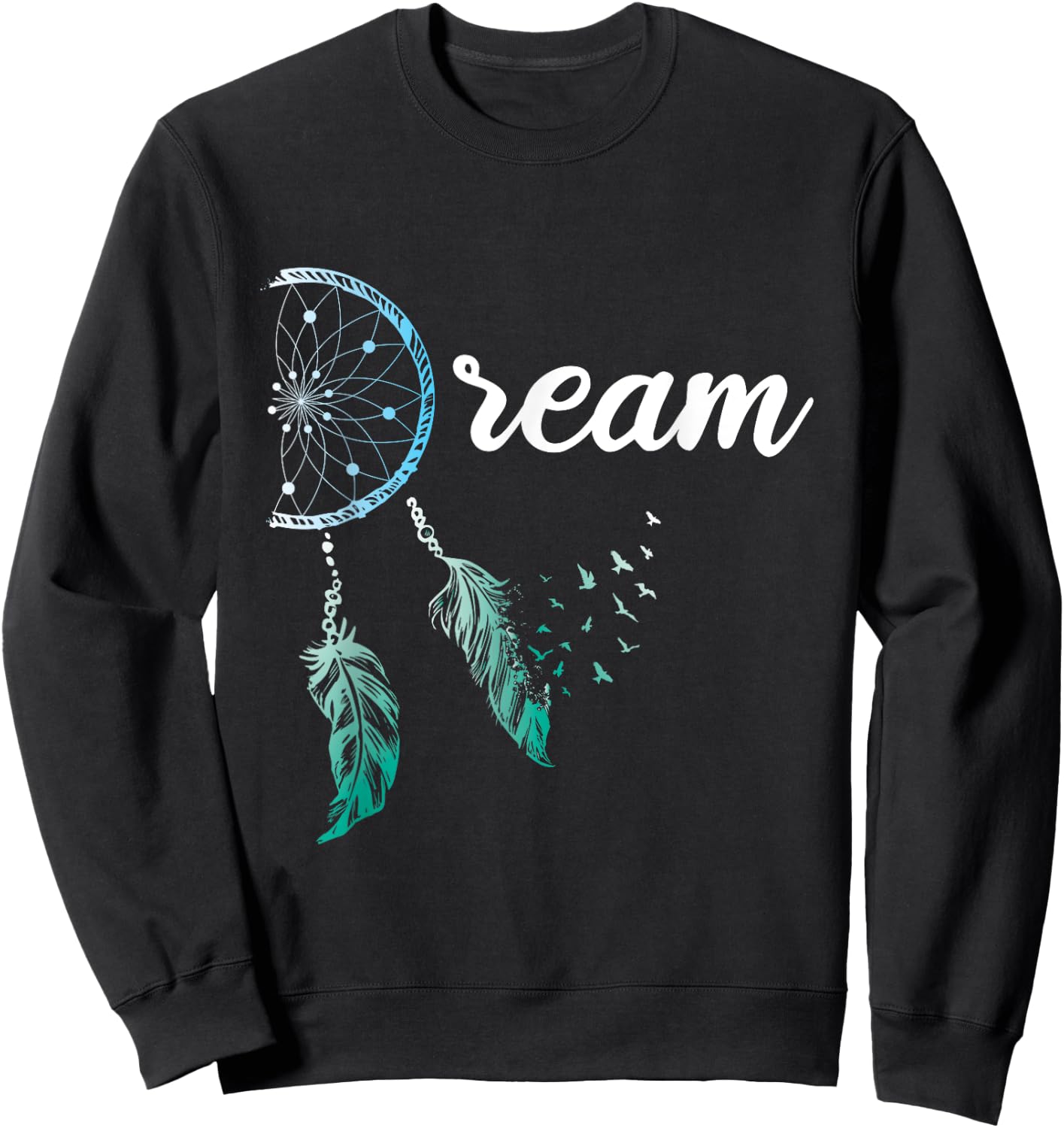 Indian Native American Dreamcatcher Boho Chic Dream Catcher Sweatshirt - Sweatshirt | Black
