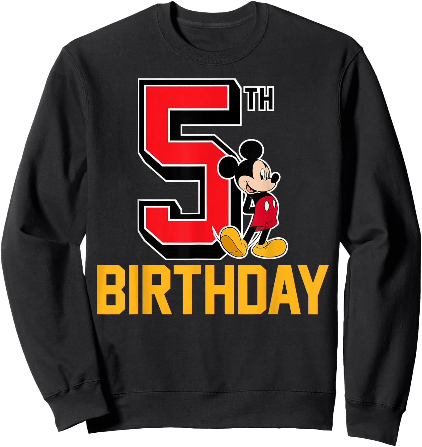Disney - Mickey Mouse My 5th Birthday Sweatshirt - Sweatshirt | Black