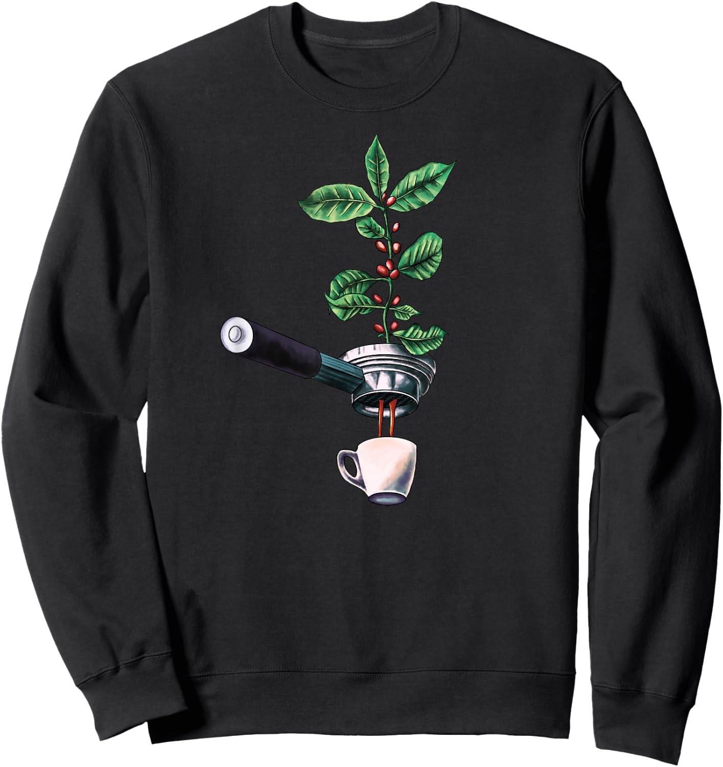 Coffee Plant Espresso Barista Sweatshirt - Sweatshirt | Black
