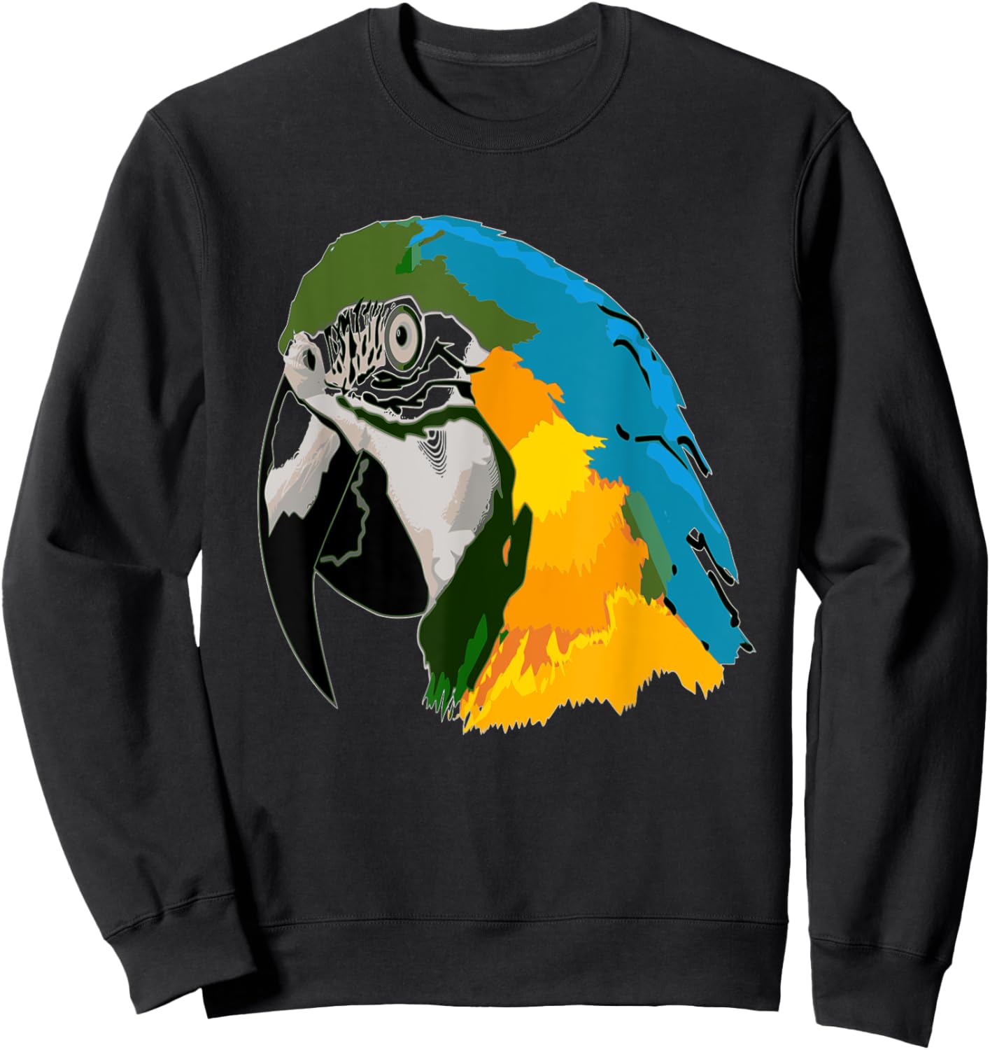 Bird Lovers Parrot Head Clothes Sweatshirt - Sweatshirt | Black