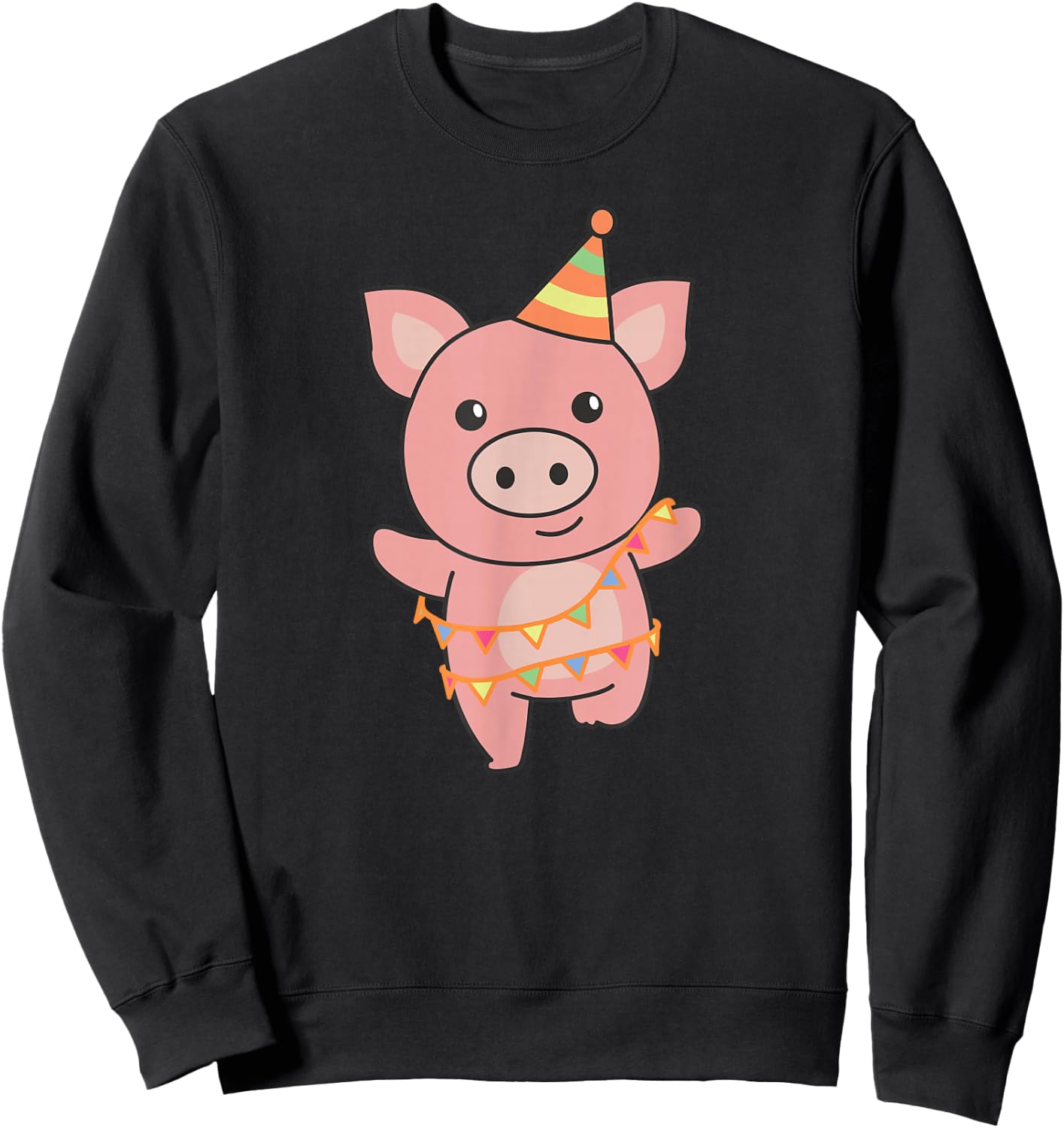 Pig for Birthday for Children a Birthday Pig Sweatshirt - Sweatshirt | Black