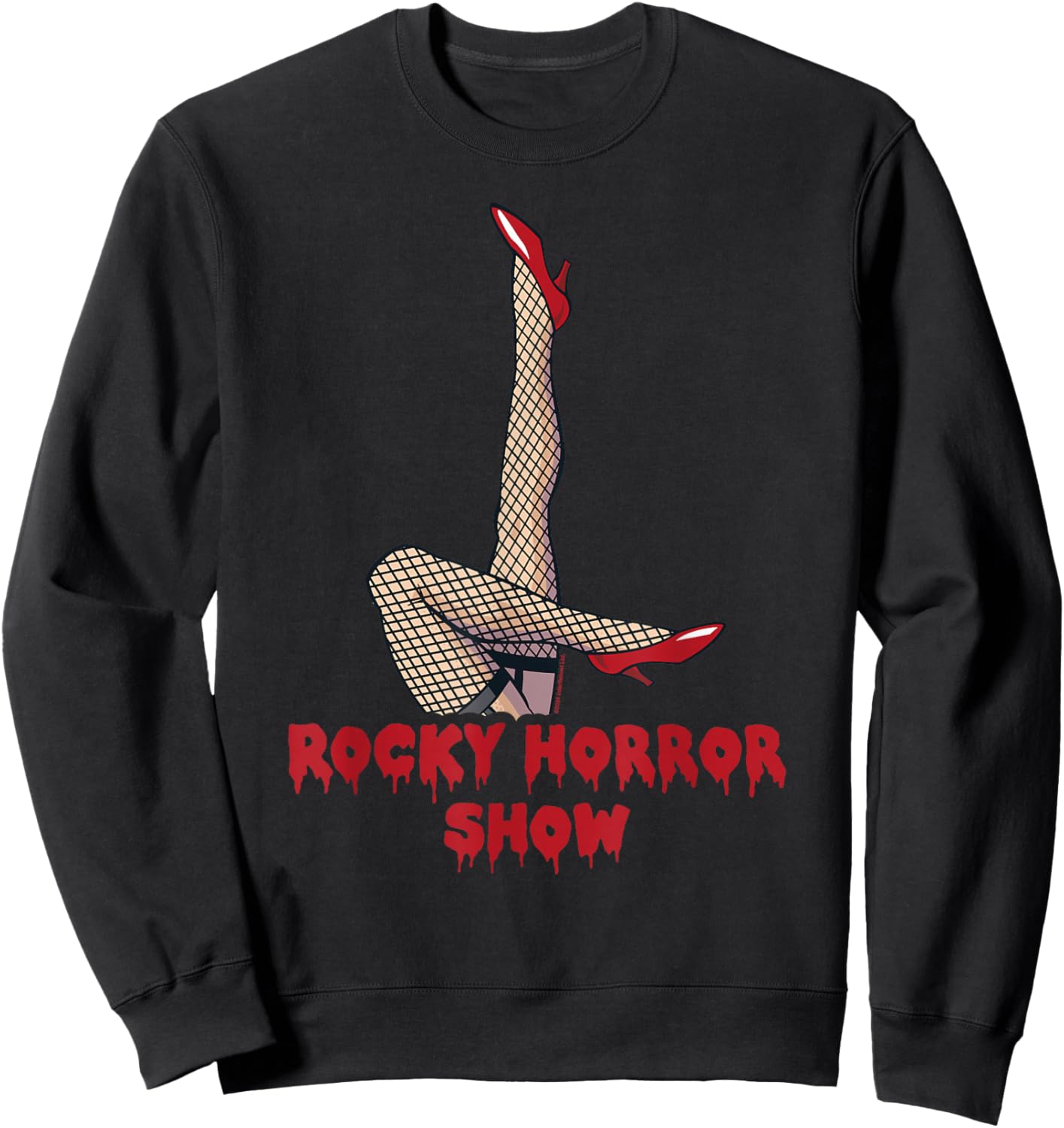 Rocky Horror Show Logo with Legs Up Sweatshirt - Sweatshirt | Black