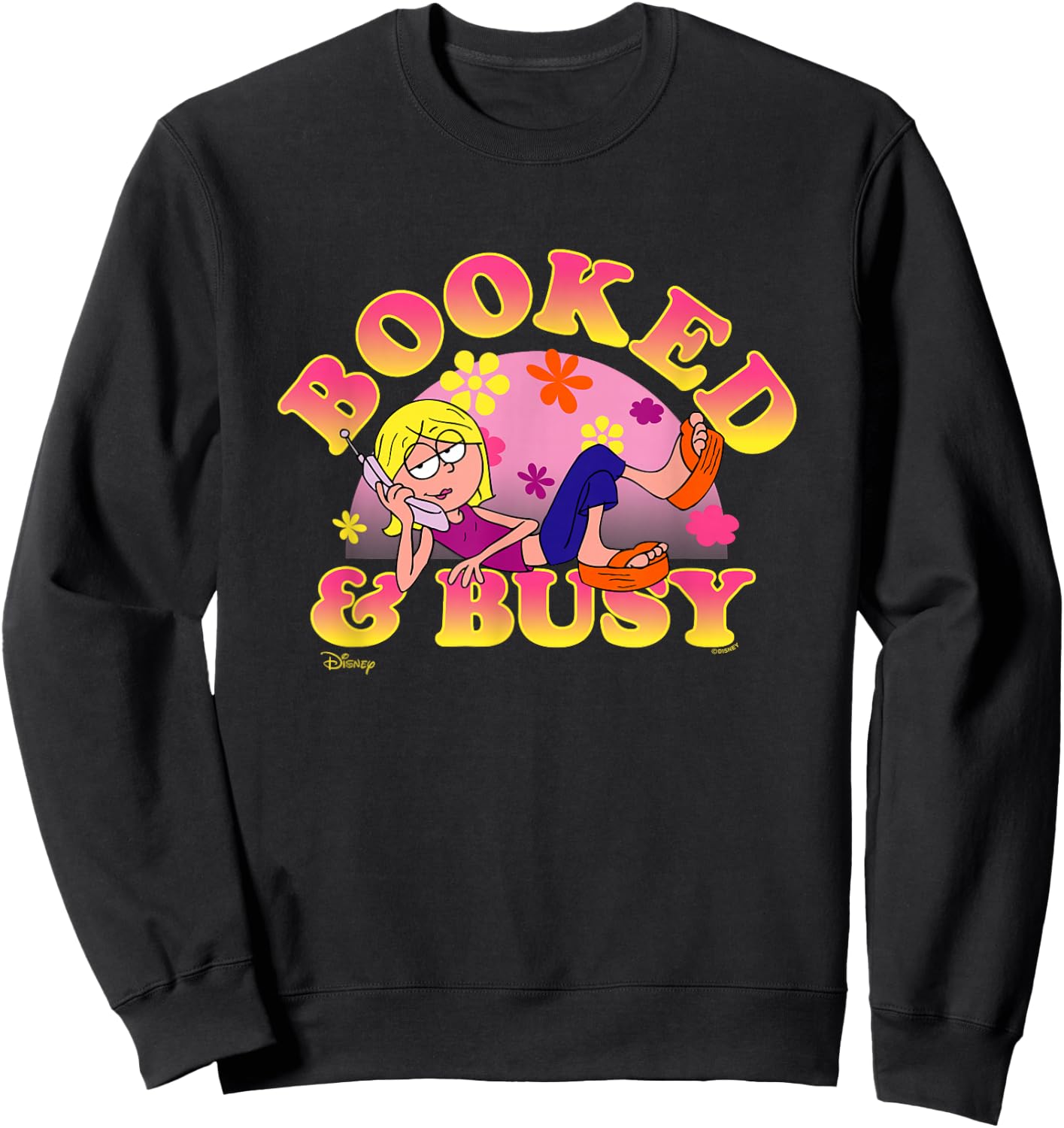 Disney Lizzy McGuire Booked And Busy Sweatshirt - Sweatshirt | Black