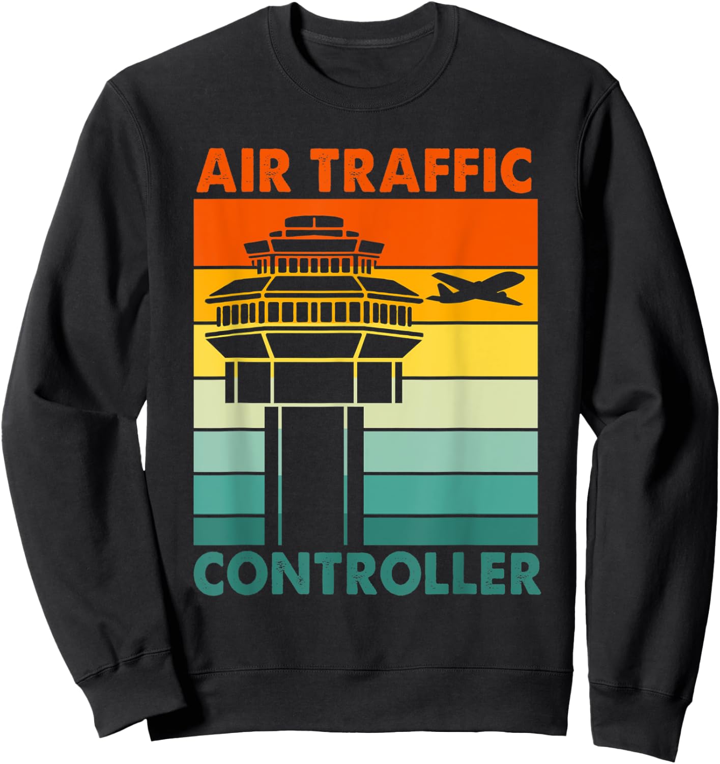 Retro Air Traffic Controller Sweatshirt - Sweatshirt | Black