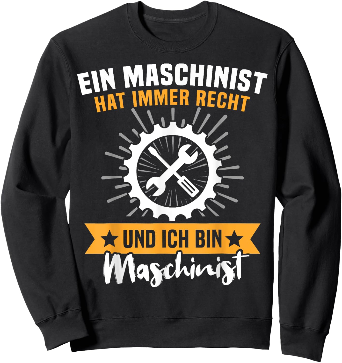 with German Text "Voluntige Feuerwehr" ("Voluntary Fire"), black, s Sweatshirt - Sweatshirt | Black