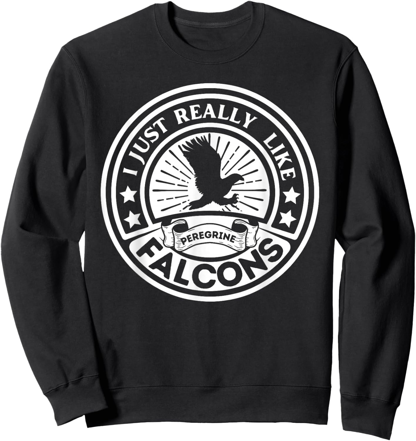I Just Really Like Peregrine Falcons Birds Kids Falcon Sweatshirt - Sweatshirt | Black