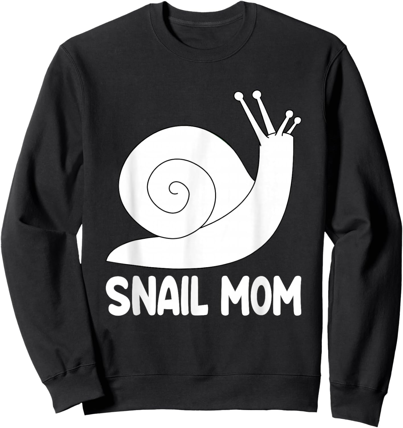 Snail Mom Slug Clothes Girls Outfit Gift Snail Sweatshirt - Sweatshirt | Black