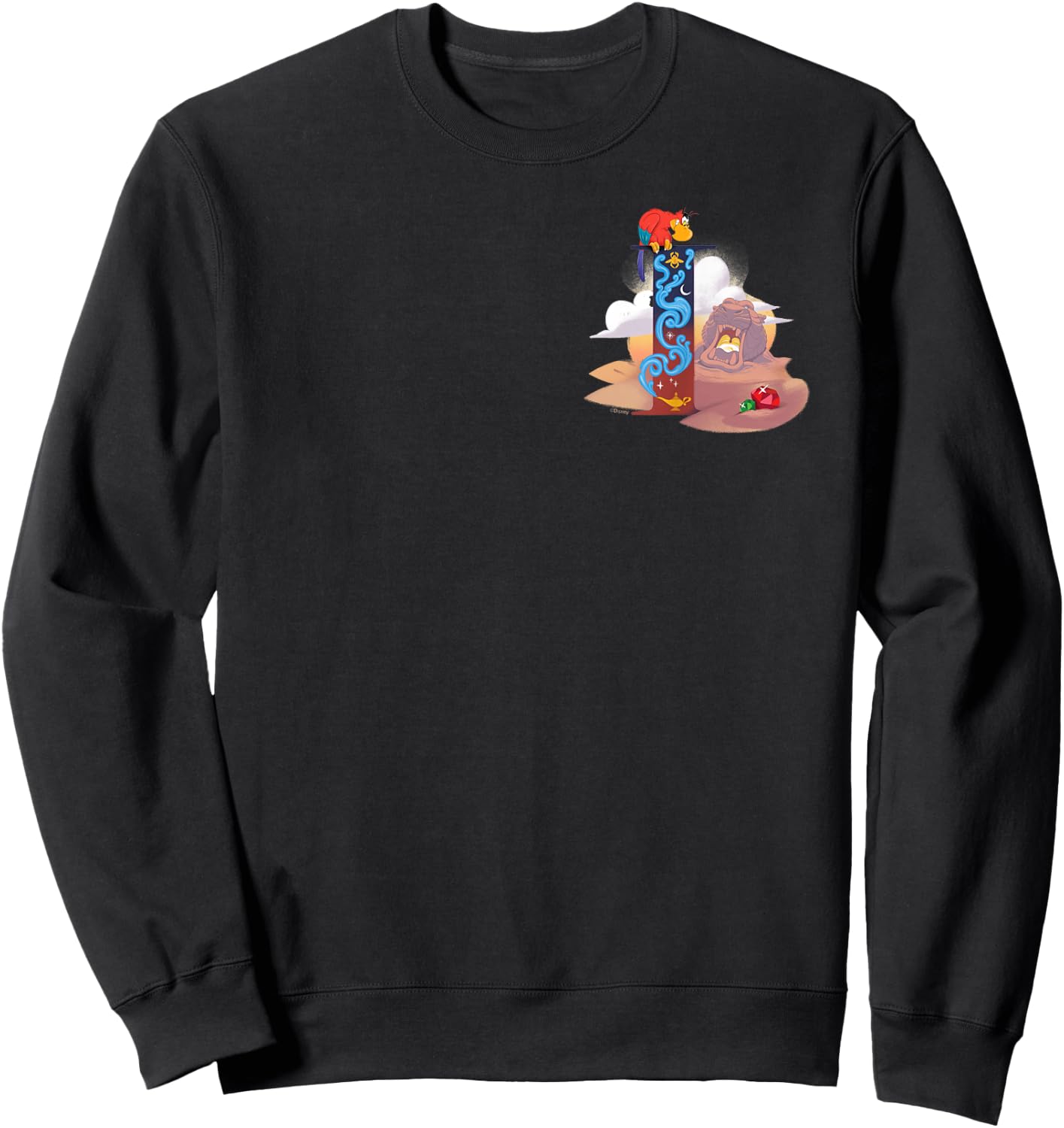 Disney Villains Alphabet Monogram Aladdin Letter I for Iago Sweatshirt - Sweatshirt | Black