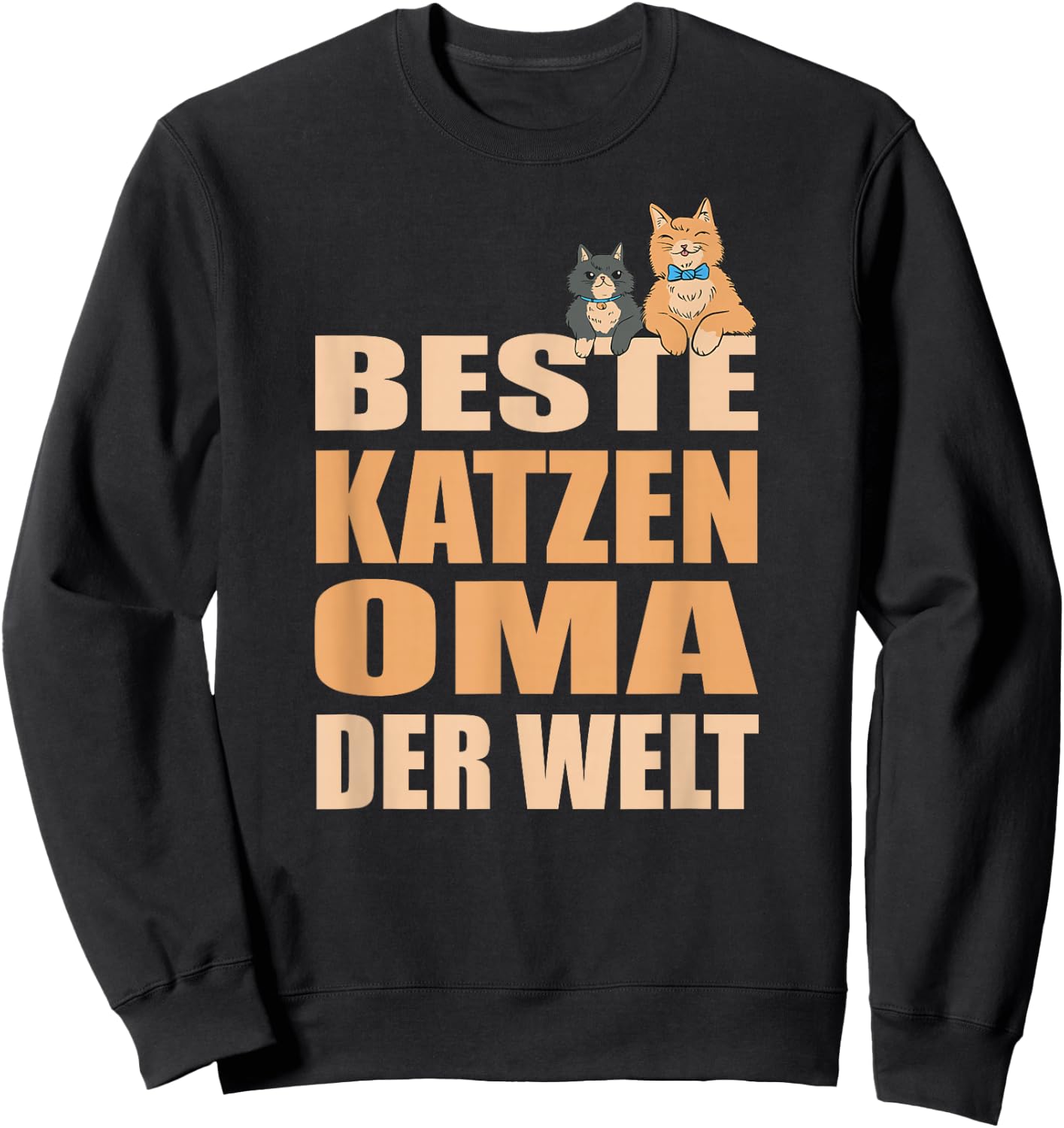 Beste Katzenoma Der Welt Katzenmama Katze Mama Katzen Oma Sweatshirt - Sweatshirt | Black