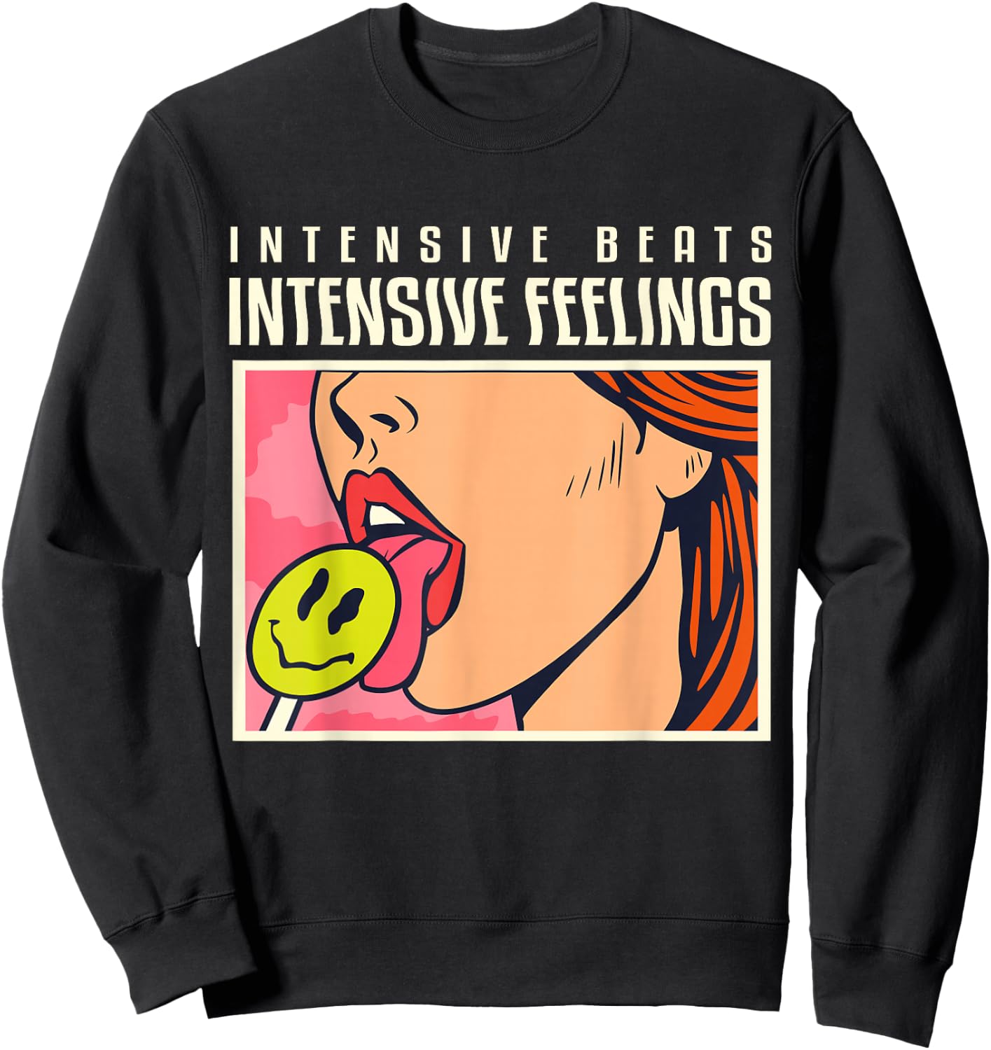 Techno - Intensive Gefühle - ACID Lollipop Sweatshirt - Sweatshirt | Black