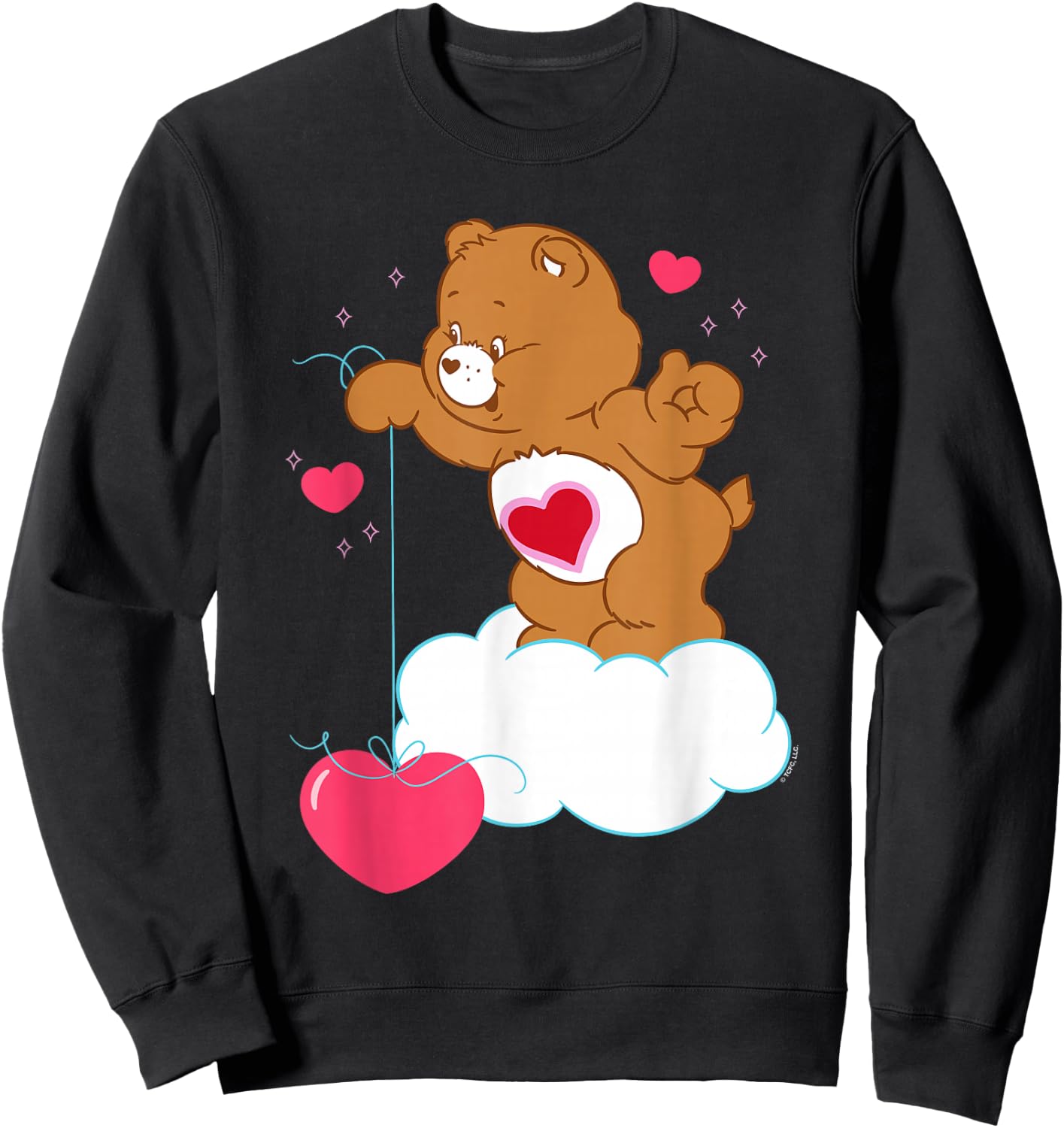 Care Bears Tenderheart Bear Fishing Hearts Sweatshirt - Sweatshirt | Black