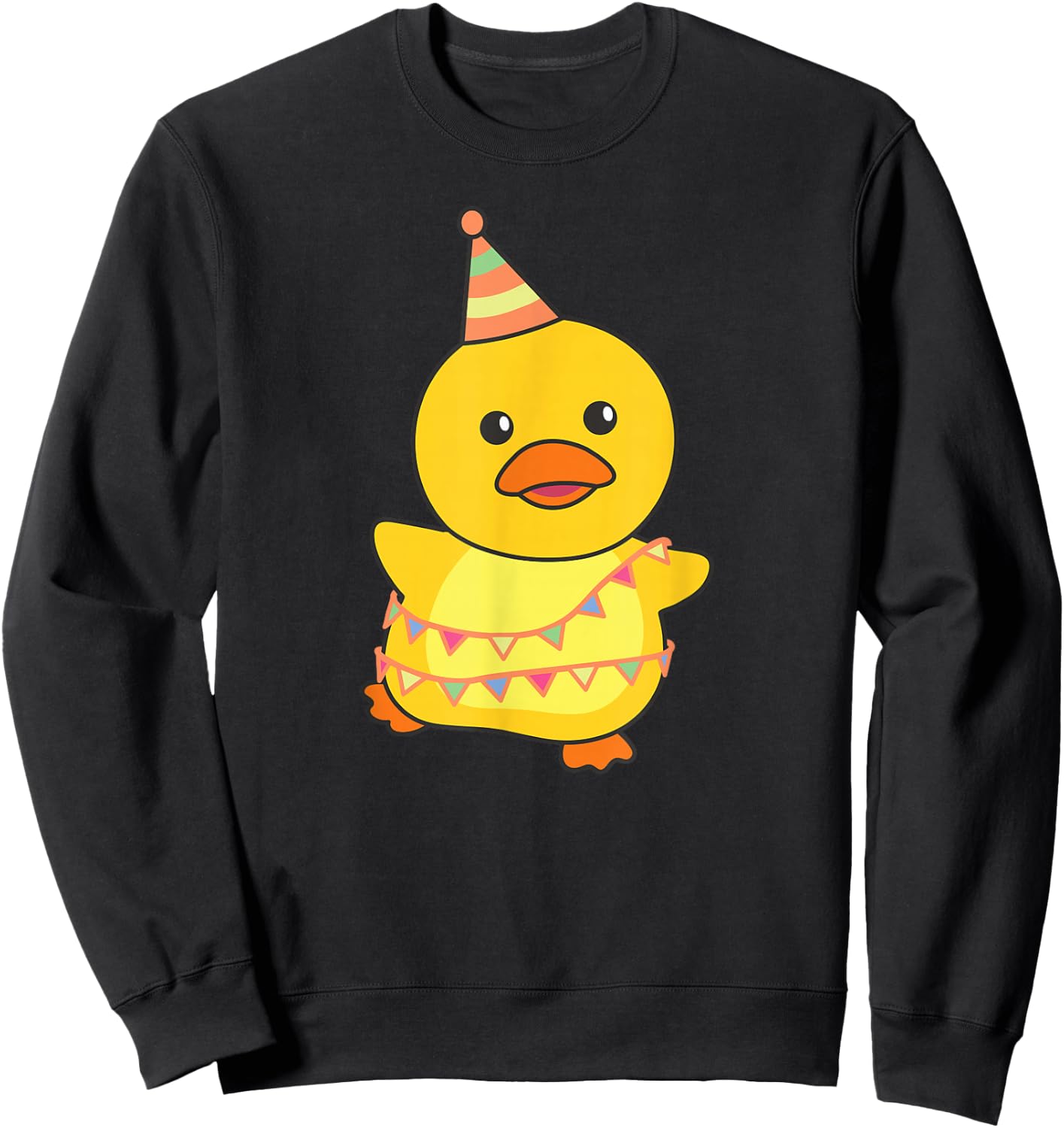 Birthday Duck for Children, Birthday Duck Sweatshirt - Sweatshirt | Black