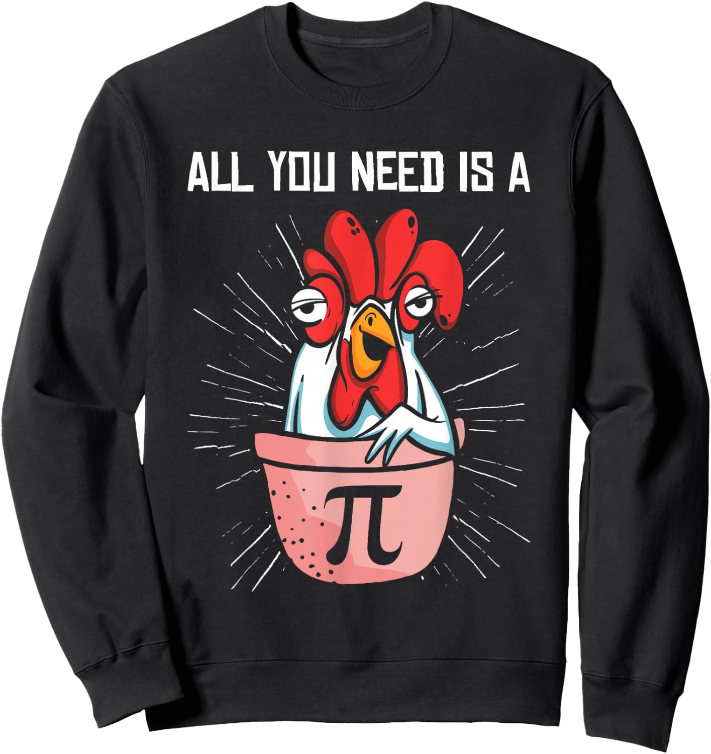 Pi Day Math Pie Chicken Pot Pi Number Sweatshirt - Sweatshirt | Black