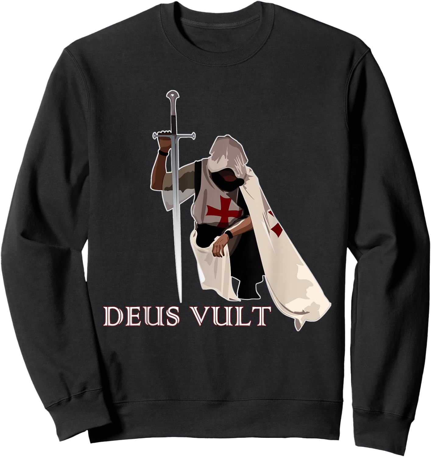 Knight Templar Crusader Sweatshirt - Sweatshirt | Black