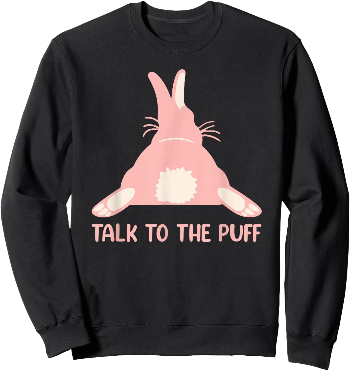 Talk To The Puff Rabbit Sweatshirt - Sweatshirt | Black