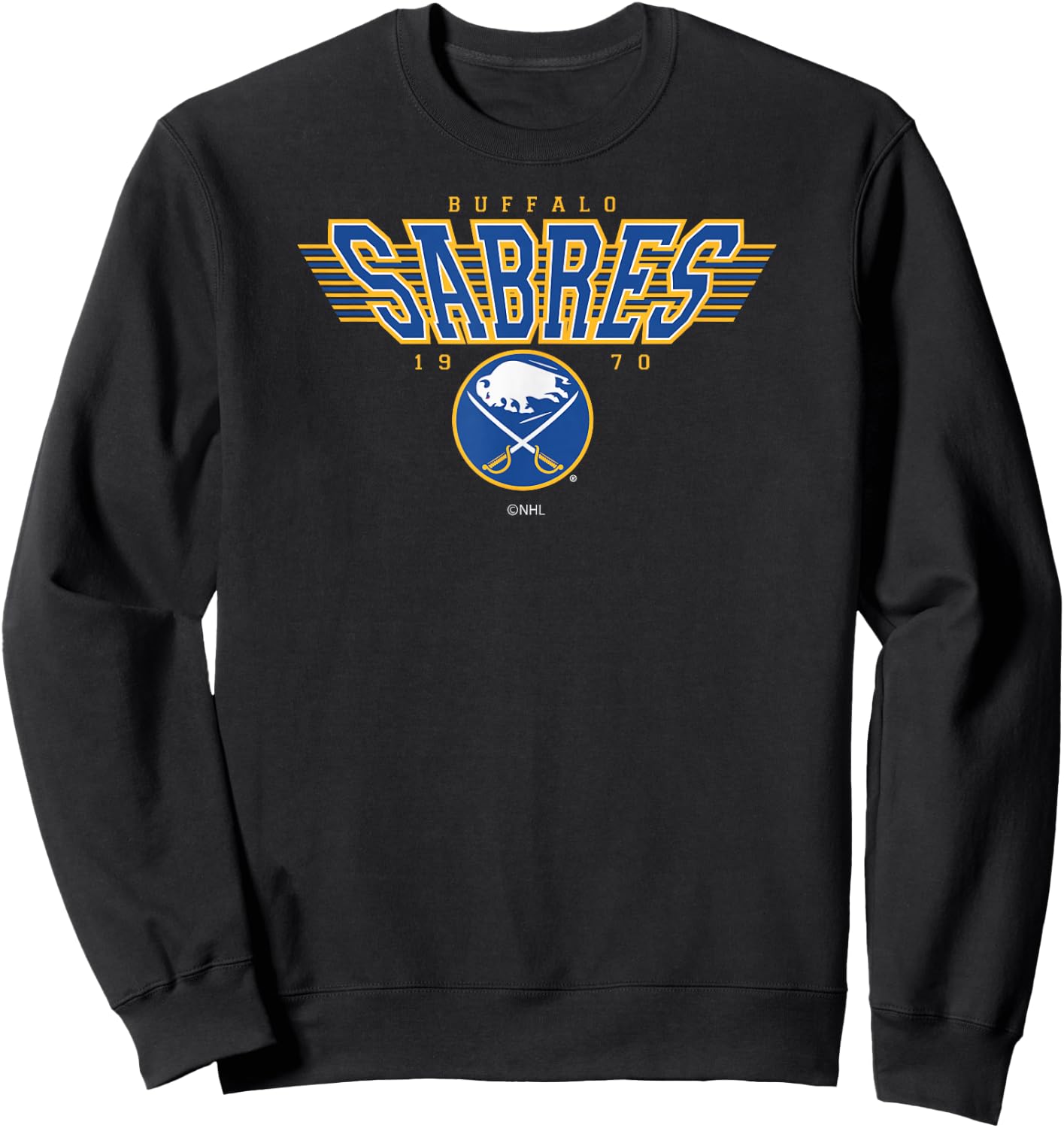 Buffalo Sabres Laser Black Officially Licensed Sweatshirt - Sweatshirt | Black