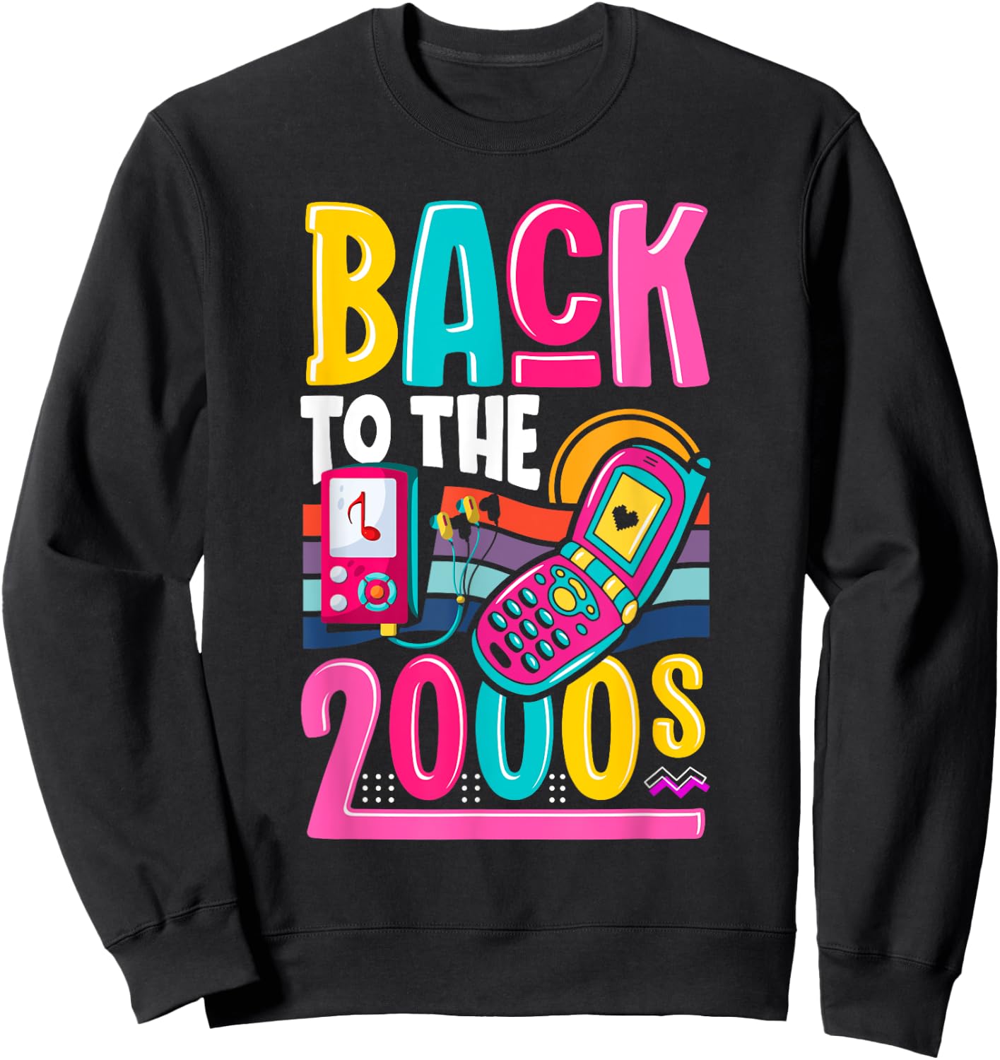 Back to the 2000s vintage two thousand retro 00s Sweatshirt - Sweatshirt | Black