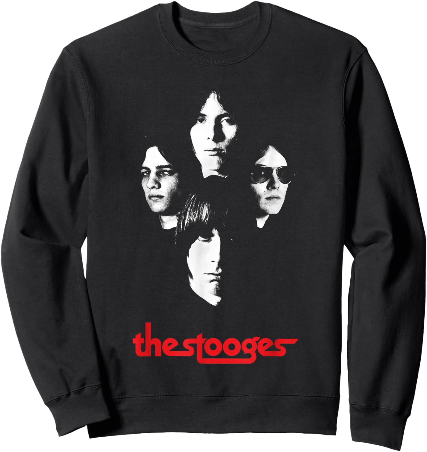 Iggy and The Stooges 4 Faces Officially Licensed Sweatshirt - Sweatshirt | Black