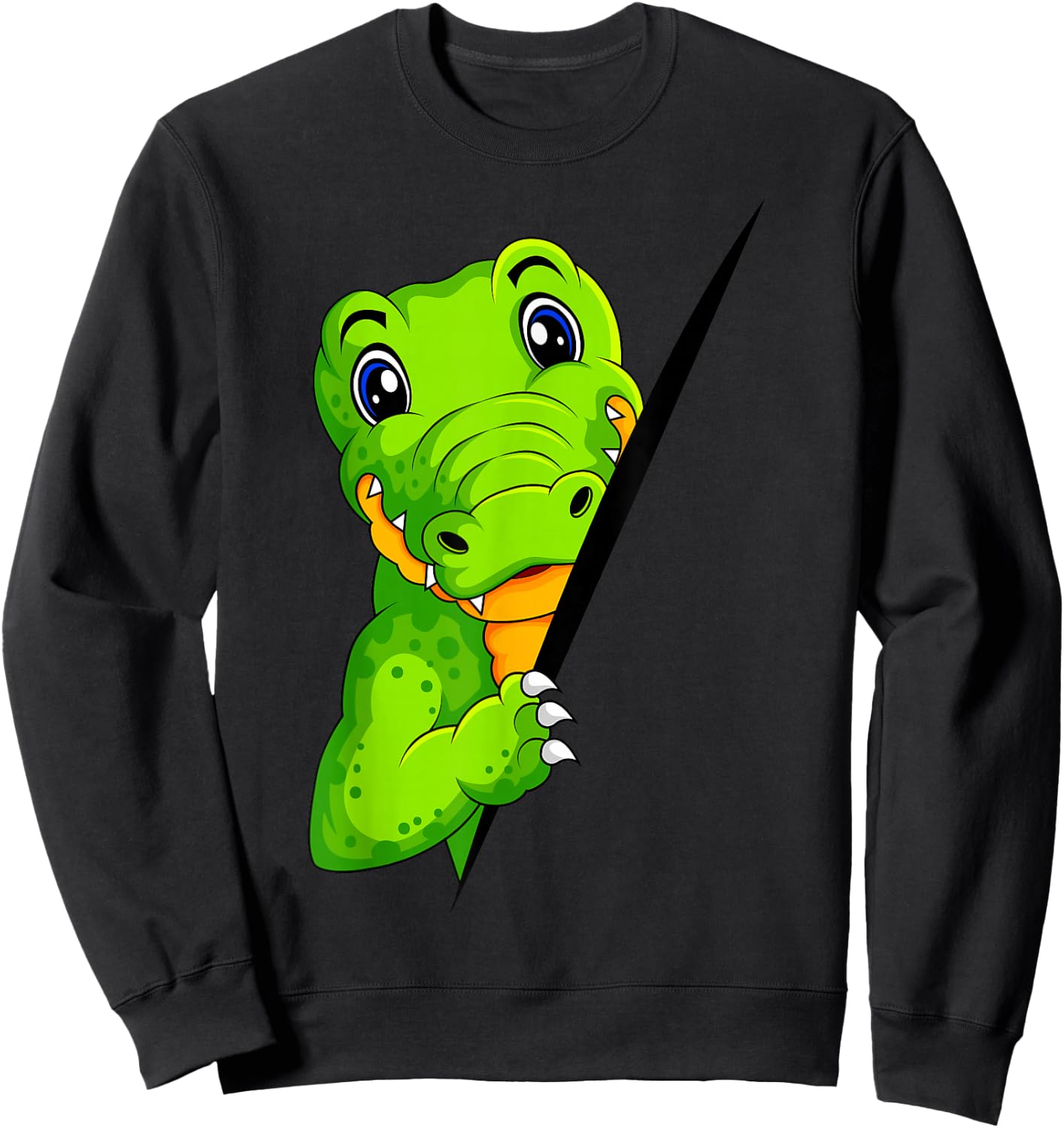 Krokodil Alligator Kinder Sweatshirt - Sweatshirt | Black