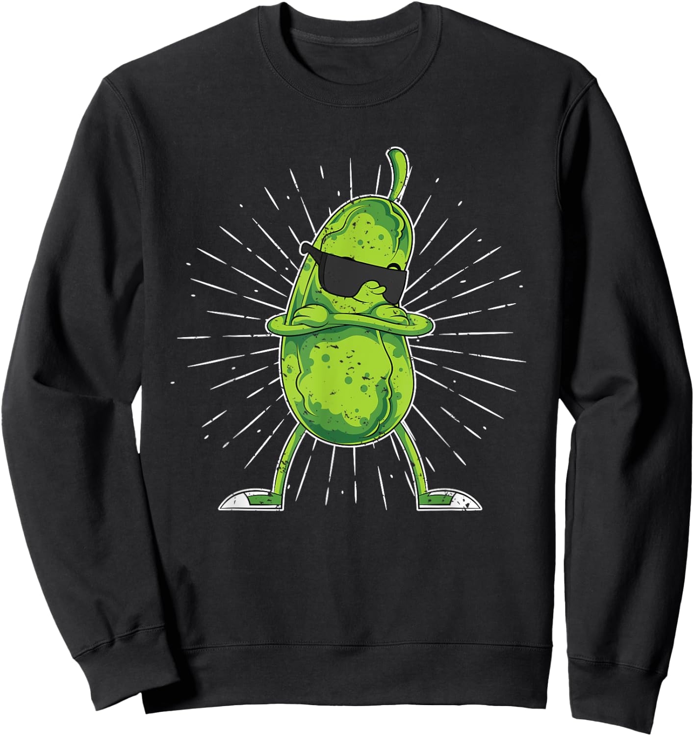 Vinegar Cucumber Lovers Cool Sunglasses Cucumber , black, s Sweatshirt - Sweatshirt | Black