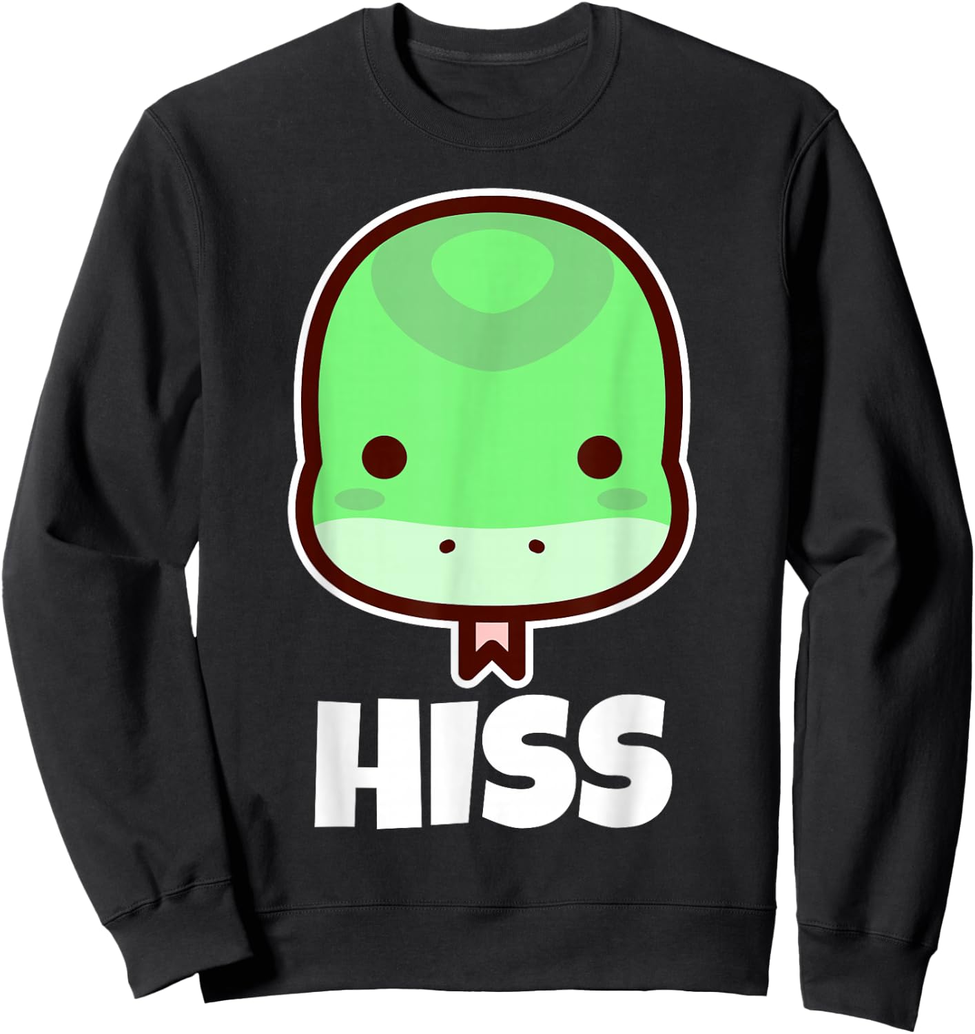 HISS Cute Herpetologist Reptile Herpetology Kawaii Snake Sweatshirt - Sweatshirt | Black