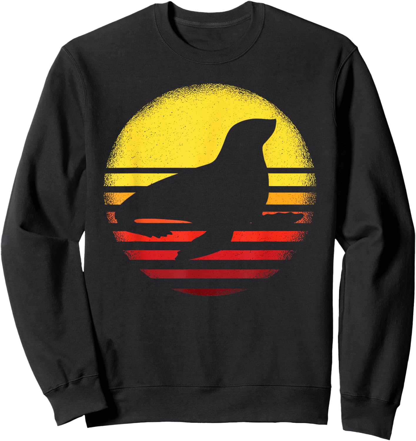 Retro Seal Shirt Vintage Styled Seal Lover Animal Seals Sweatshirt - Sweatshirt | Black