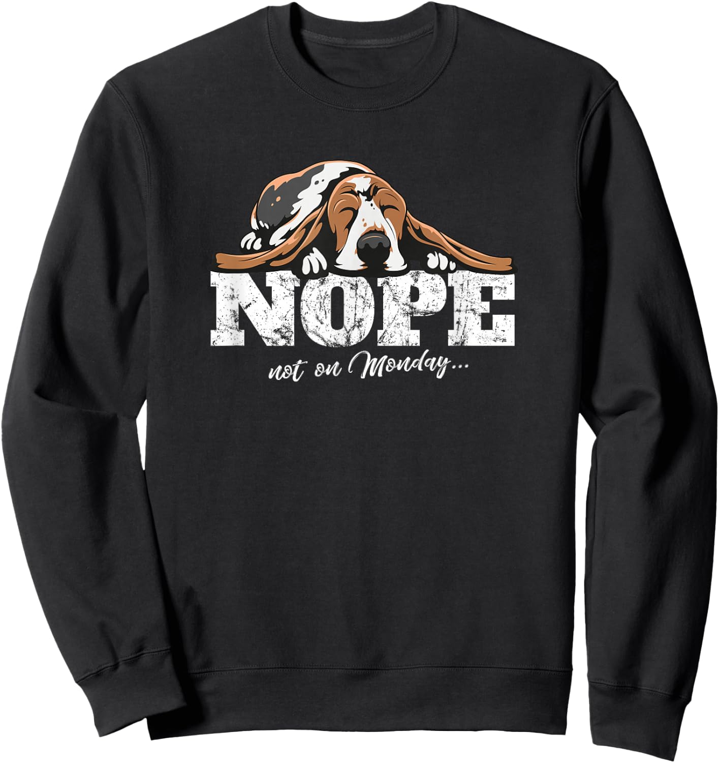 Basset Hound Dog Sweatshirt - Sweatshirt | Black