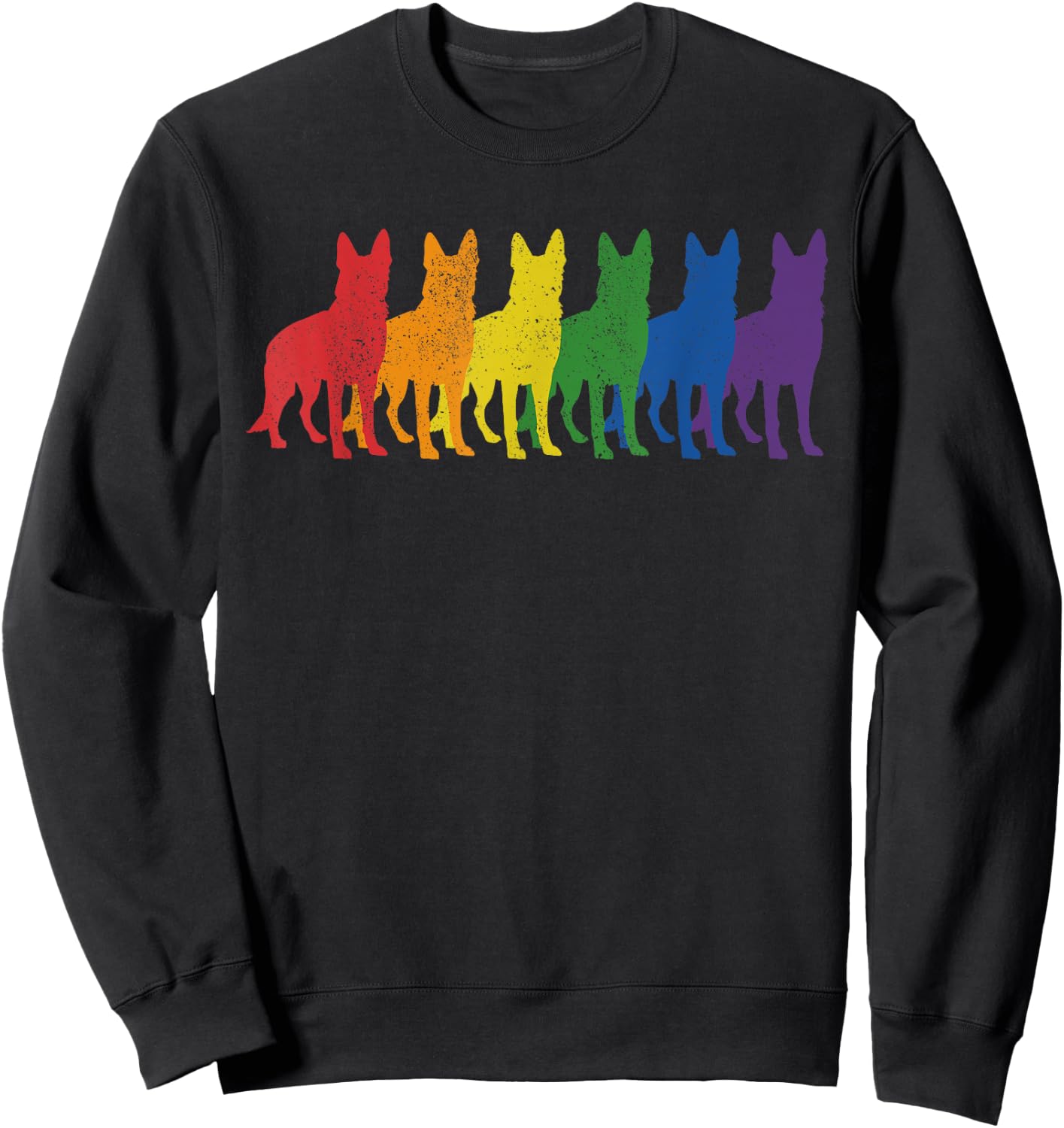 German Shepherd Dog Gay Pride LGBTQ Supporter Rainbow Ally Sweatshirt - Sweatshirt | Black