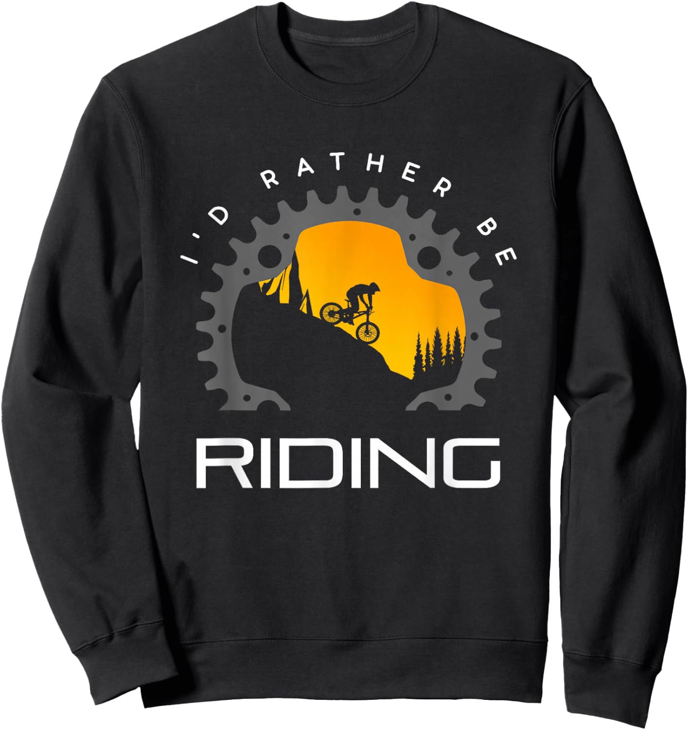 MTB Mountain Bike Apparel - MTB Mountain Bike Sweatshirt - Sweatshirt | Black