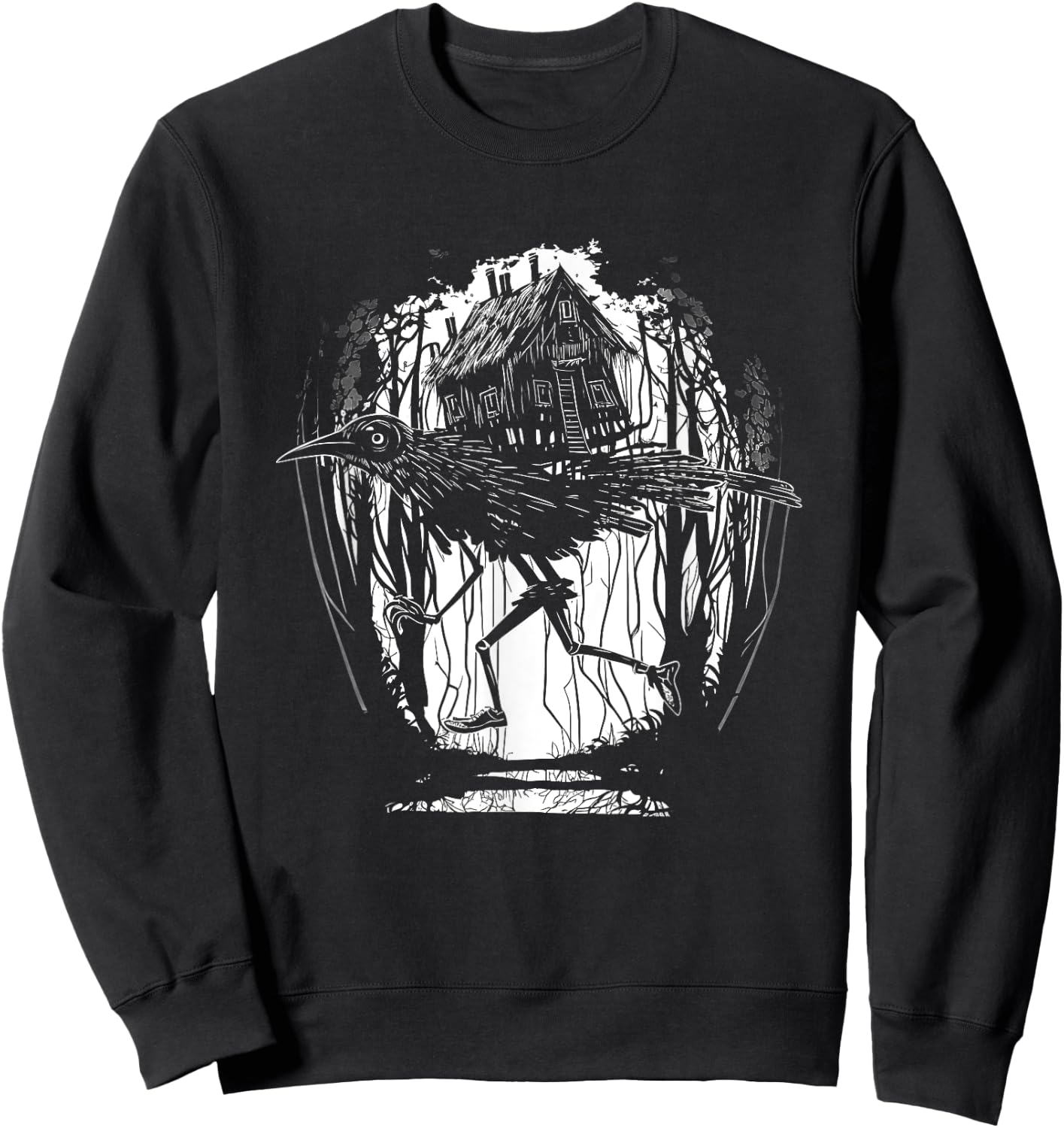 Haus von Baba Yaga Slawische Folklore Russland Märchen Kunst Sweatshirt - Sweatshirt | Black