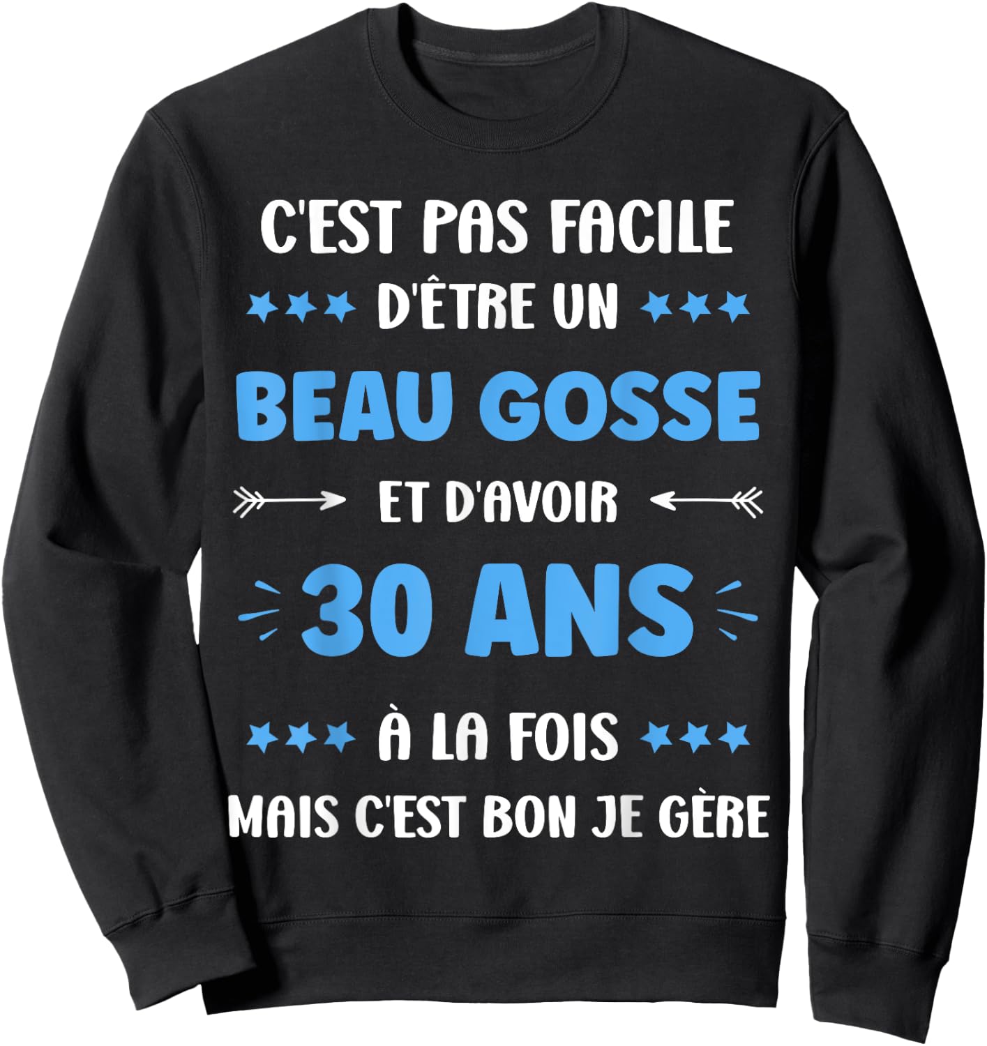 Boy 30 Years Old Handsome Kid Birthday Humor 30 Years , Black, S Sweatshirt - Sweatshirt | Black