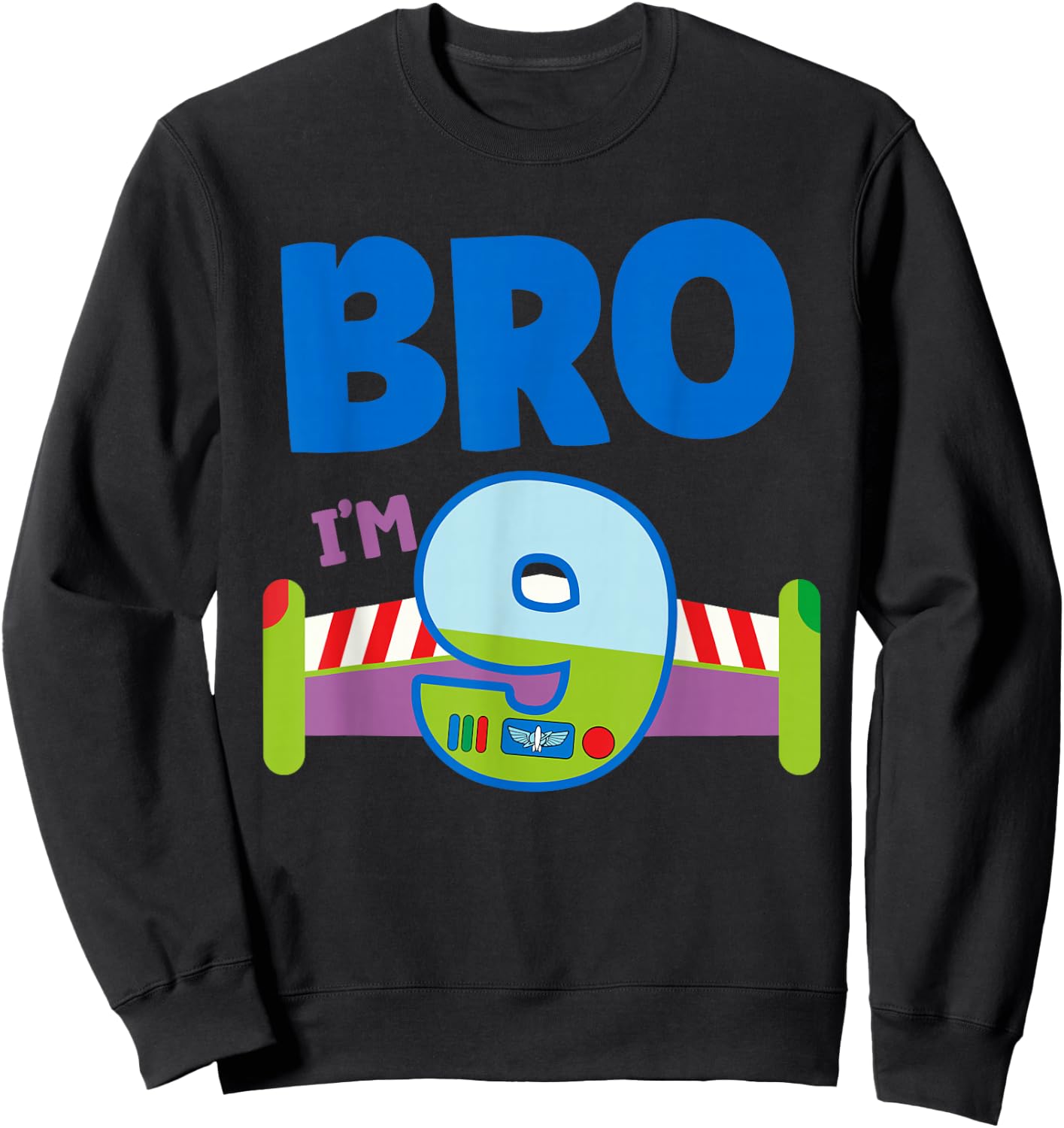 9th Birthday Boy Toy Lover Bro I'm 9 Year Old Story Party Sweatshirt - Sweatshirt | Black