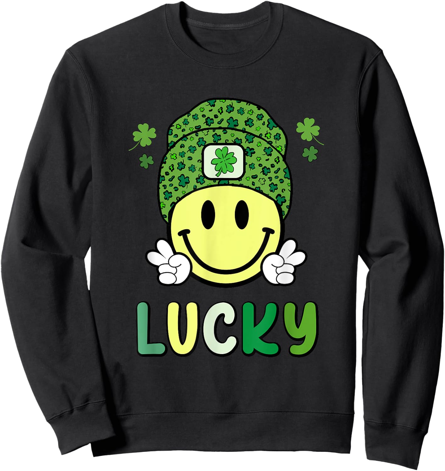 Cool St Patricks Day Toddler Saint Paddy's Kids Lucky Boys Sweatshirt - Sweatshirt | Black