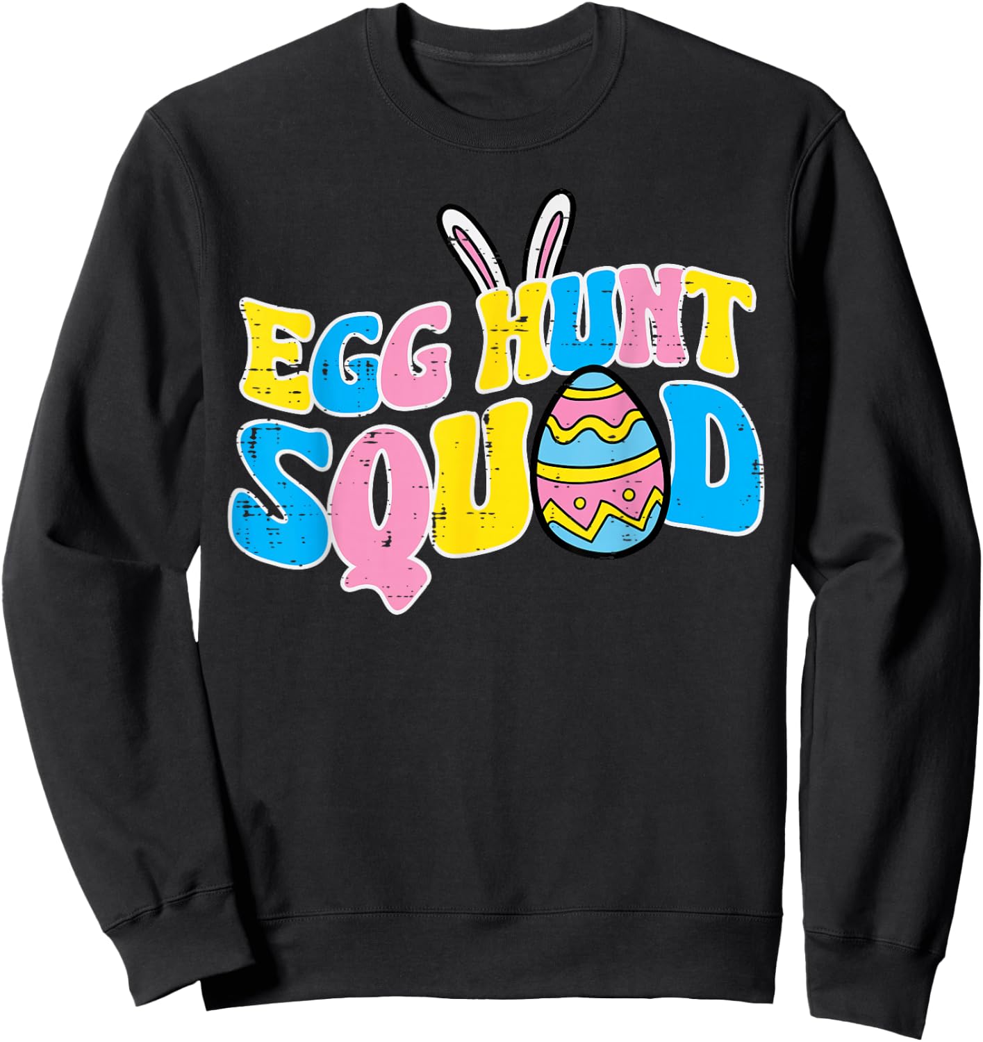 Easter Egg Hunt Squad Family Matching Boys Girls Kid Toddler Sweatshirt - Sweatshirt | Black