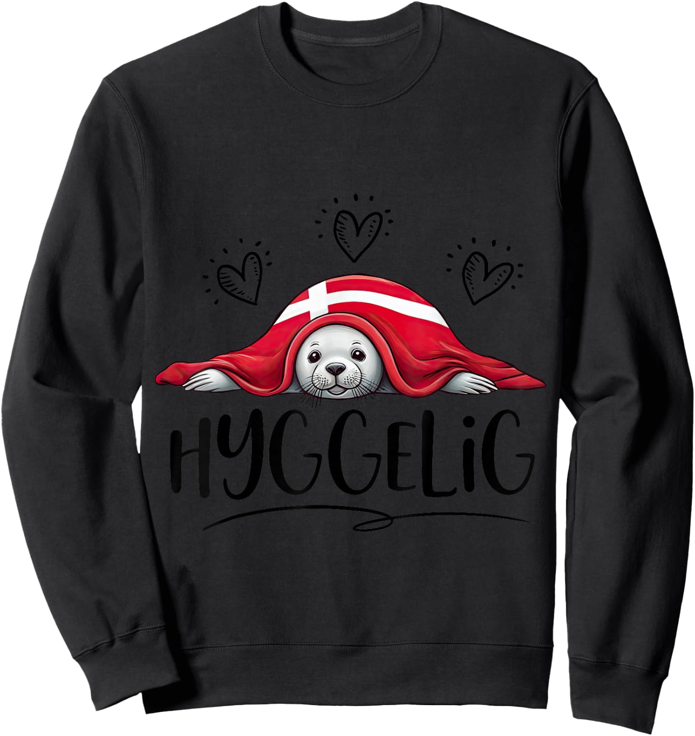 HYGGELIG - HYGGE - Denmark - B , gray Sweatshirt - Sweatshirt | Black