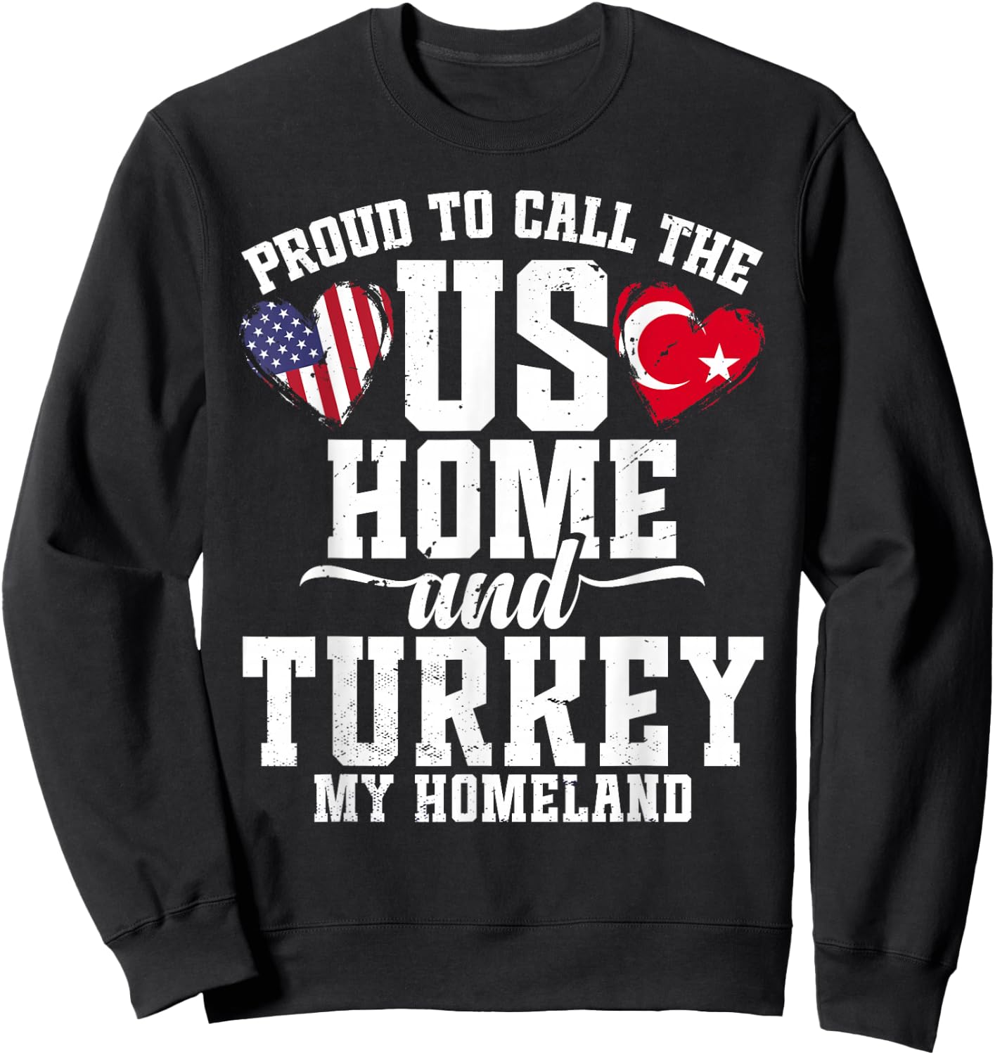Turkish Outfit & Women Uniform US Flag Turkey Sweatshirt - Sweatshirt | Black