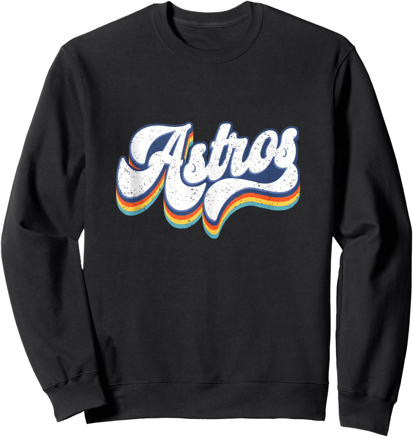 Vintage Astros Retro Style 70s 80s First Name Sweatshirt - Sweatshirt | Black